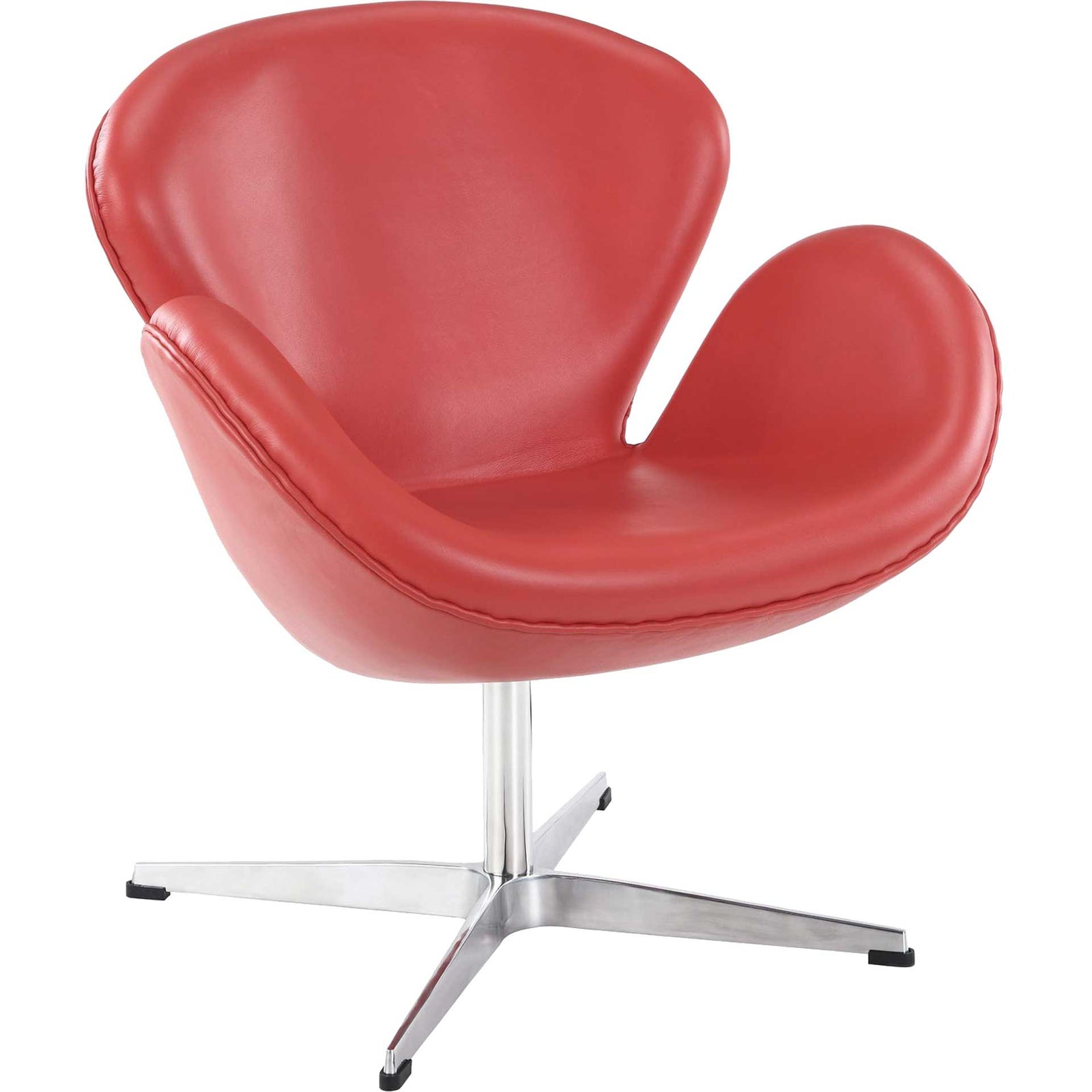 Wind Leather Lounge Chair Red
