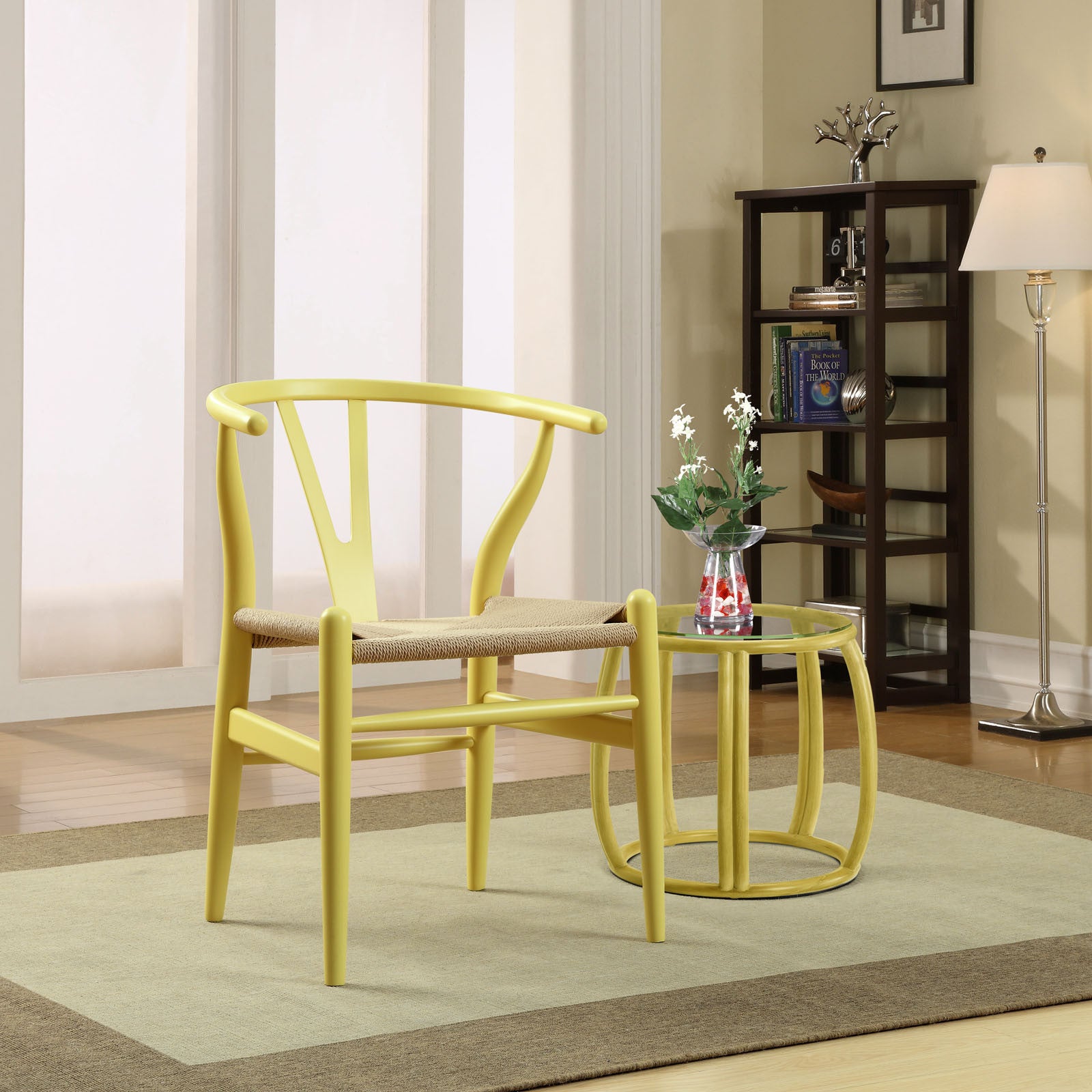 Amelot Wood Armchair Yellow
