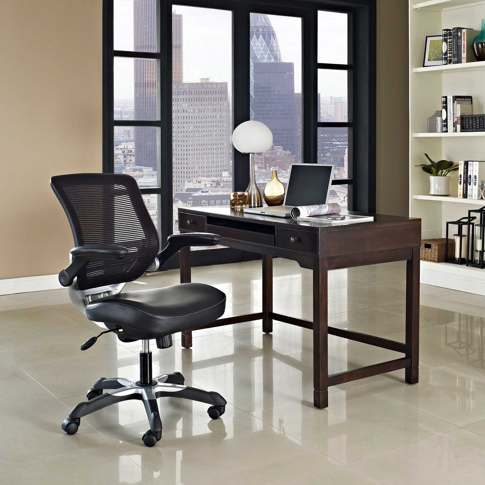Eloise Vinyl Office Chair Black