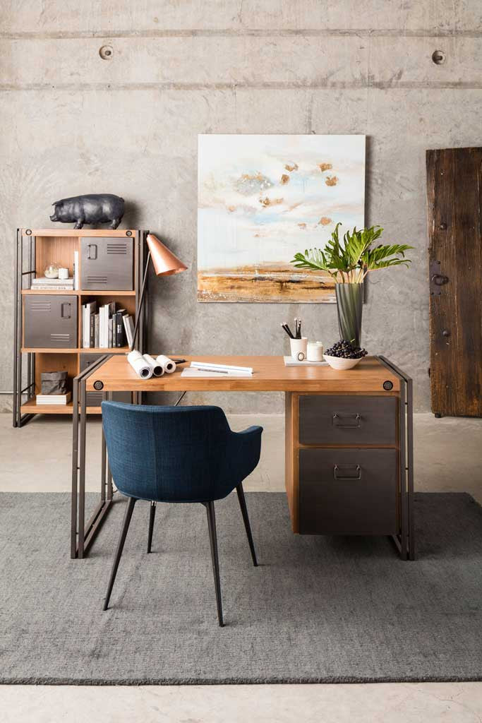 Rondall Arm Chair Blue (Set of 2)