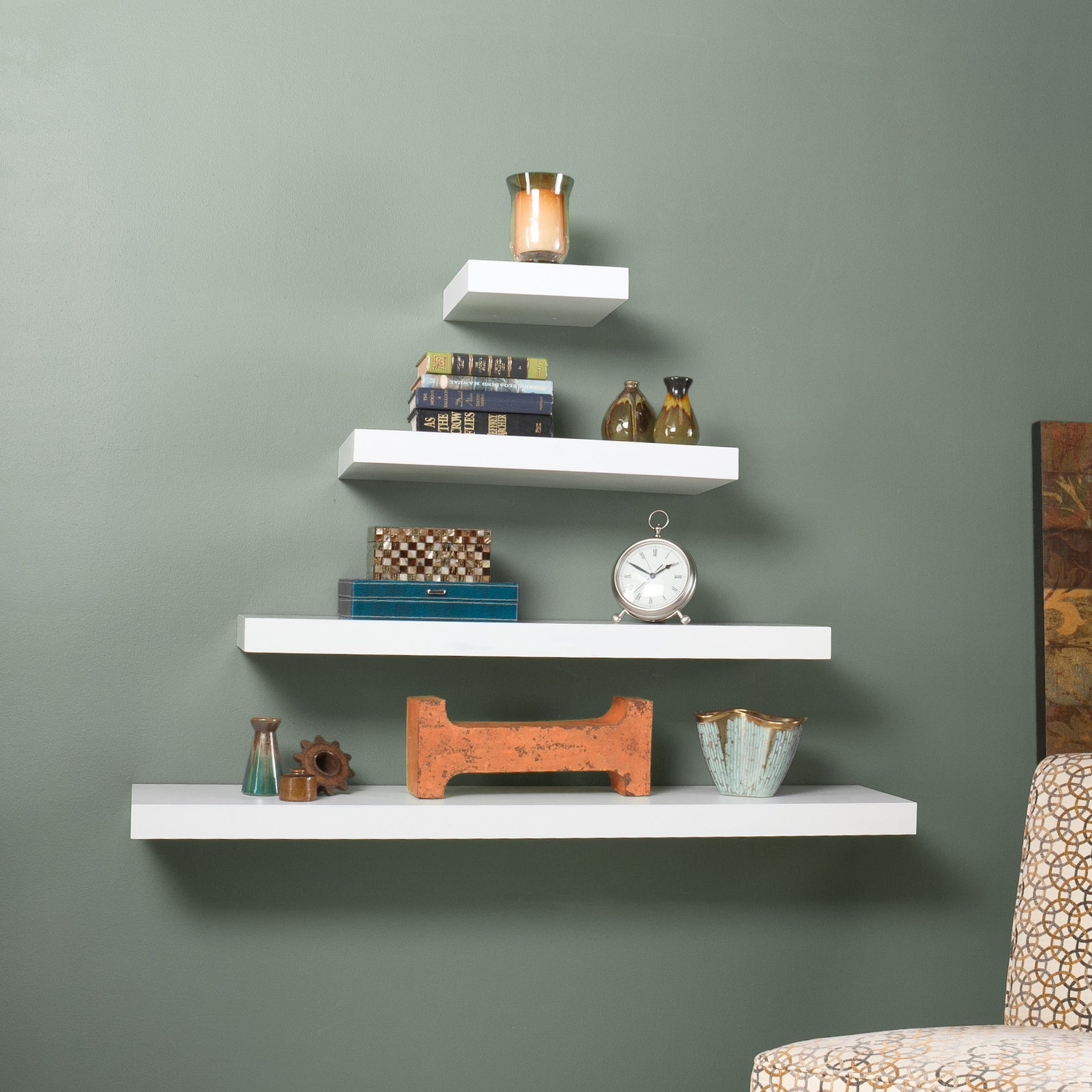 Cannes Floating Shelf White