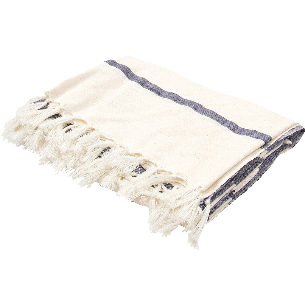 Essential Angora/Insignia Blue Throw