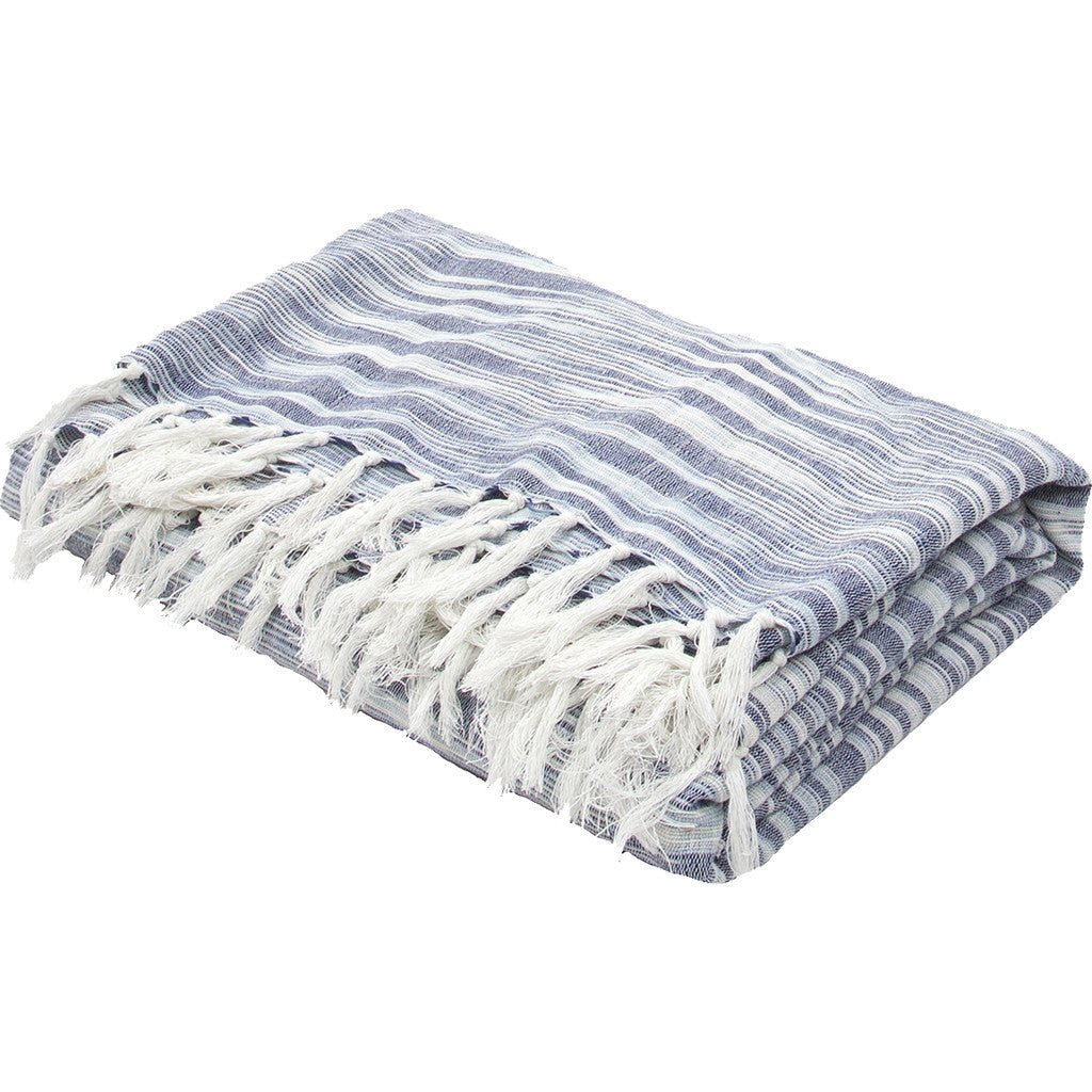 Essential Midnight Navy/Ashley Blue Throw