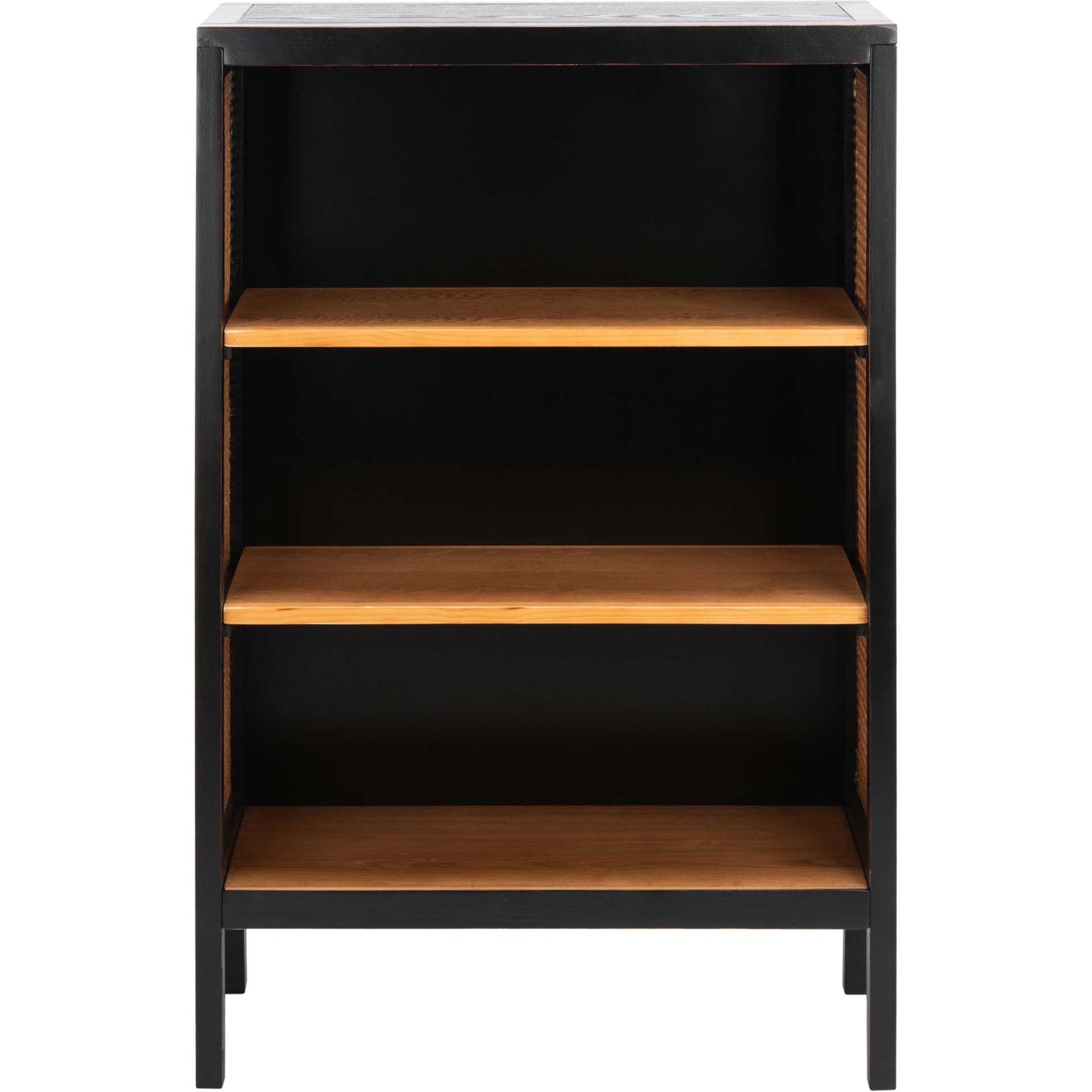 Franklin 3 Shelf Wood Back Etagere Black/Light Natural