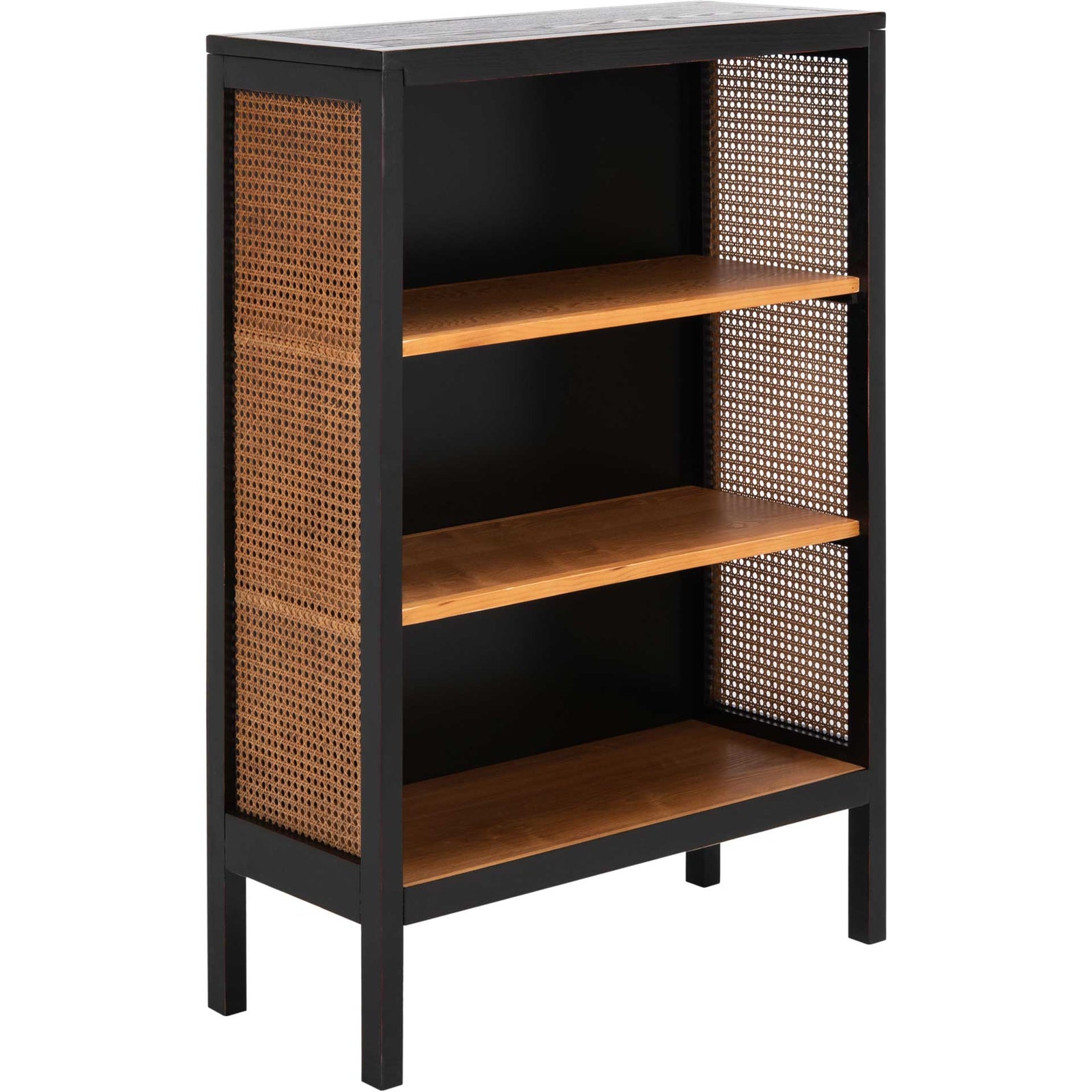 Franklin 3 Shelf Wood Back Etagere Black/Light Natural