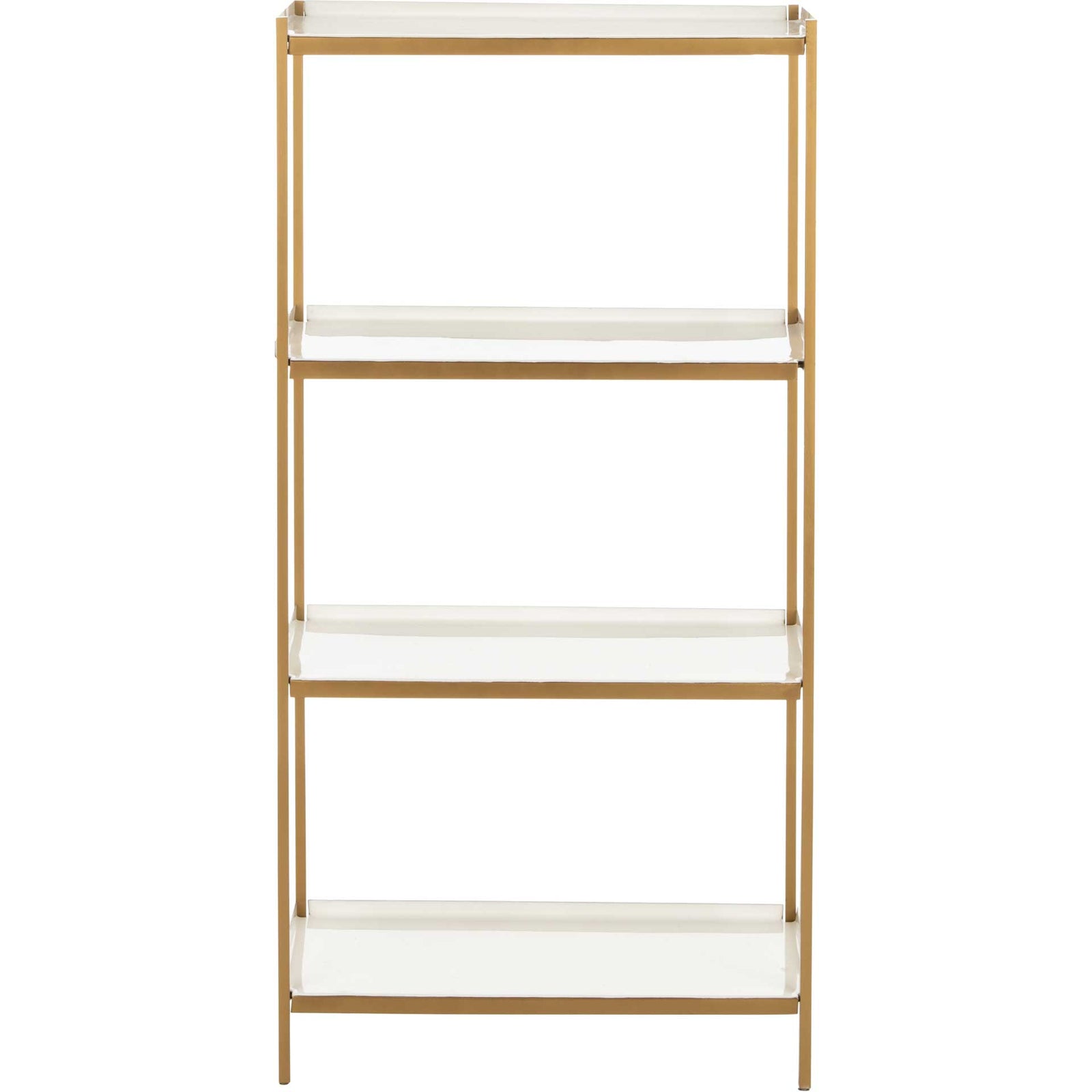 Darby 4 Tier Etagere White/Brass