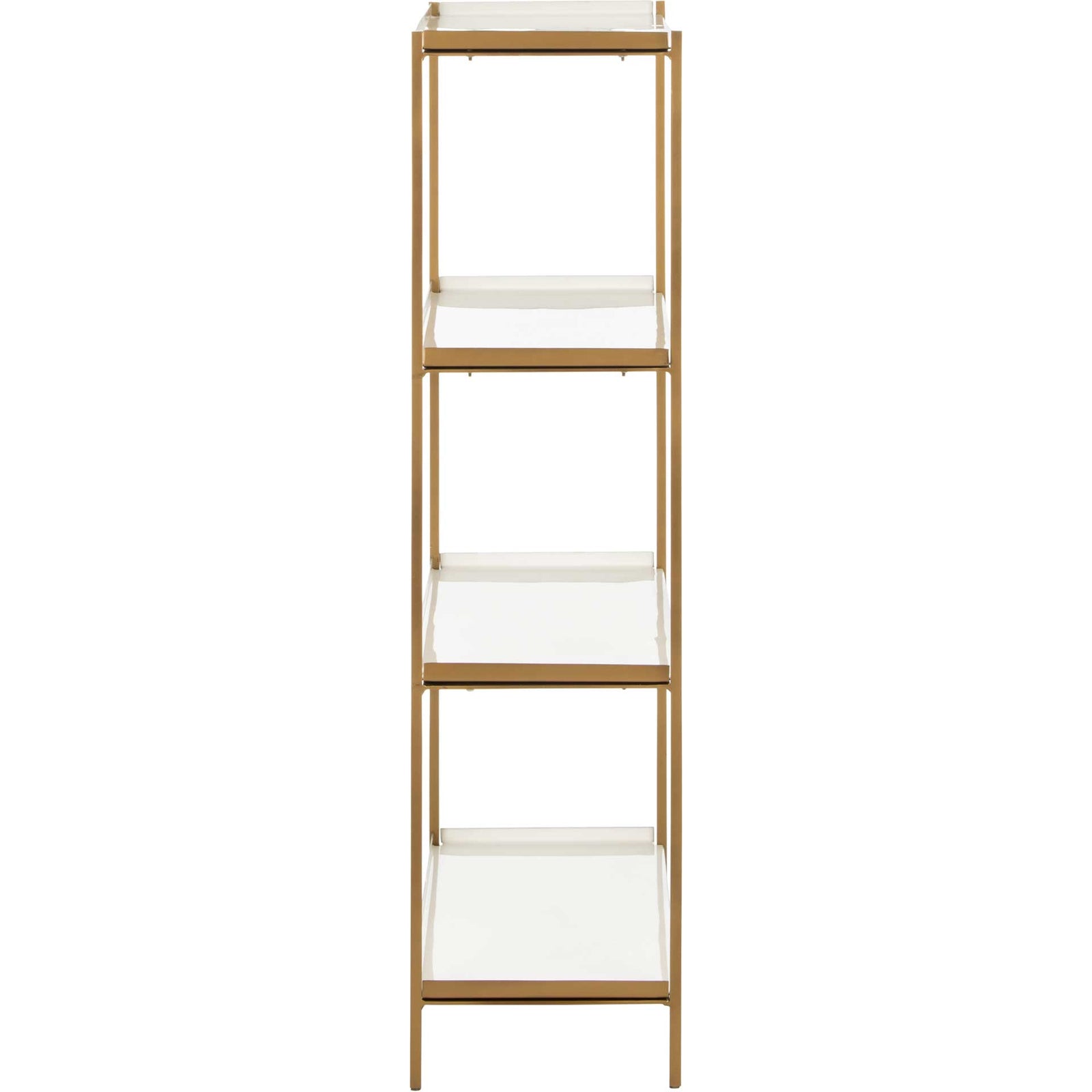 Darby 4 Tier Etagere White/Brass