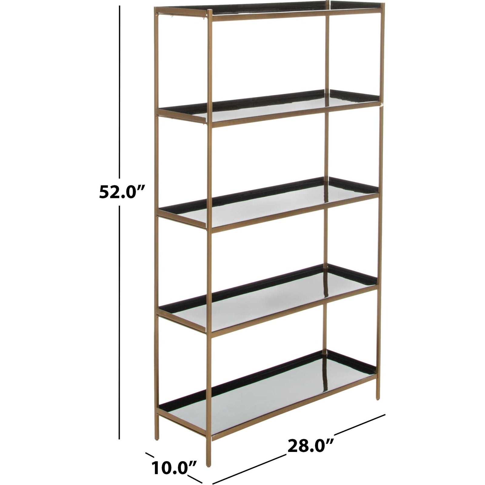 Judson 5 Tier Etagere Black/Brass