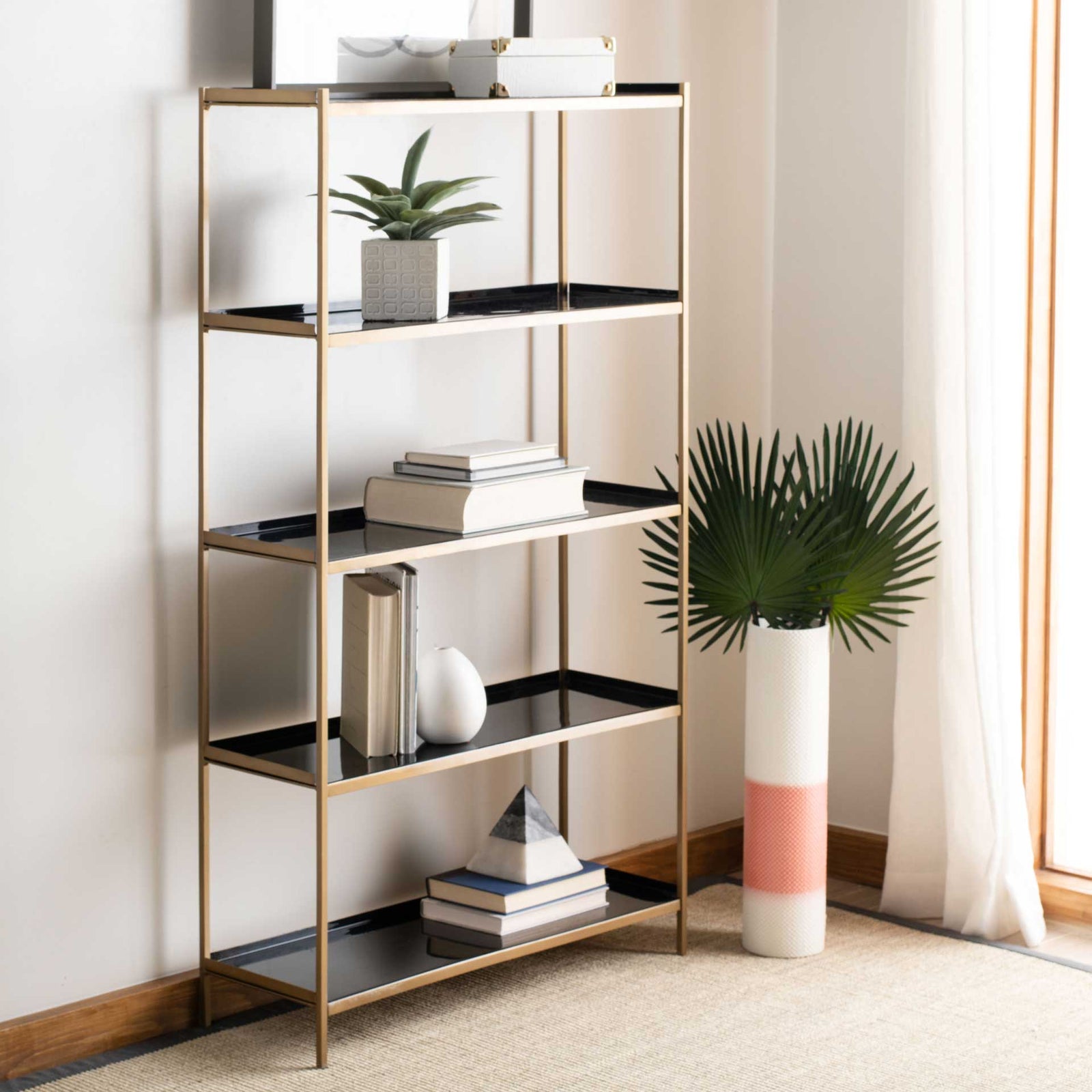 Judson 5 Tier Etagere Black/Brass
