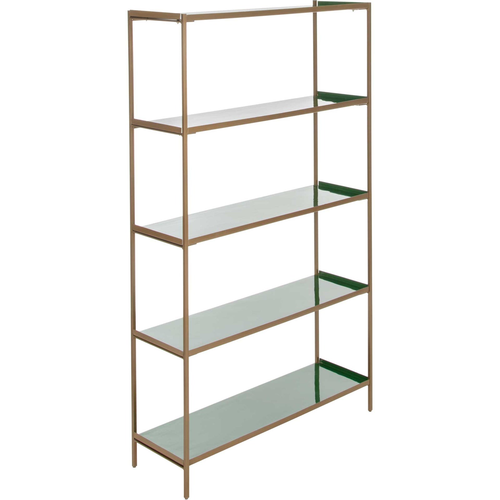Judson 5 Tier Etagere Green/Brass