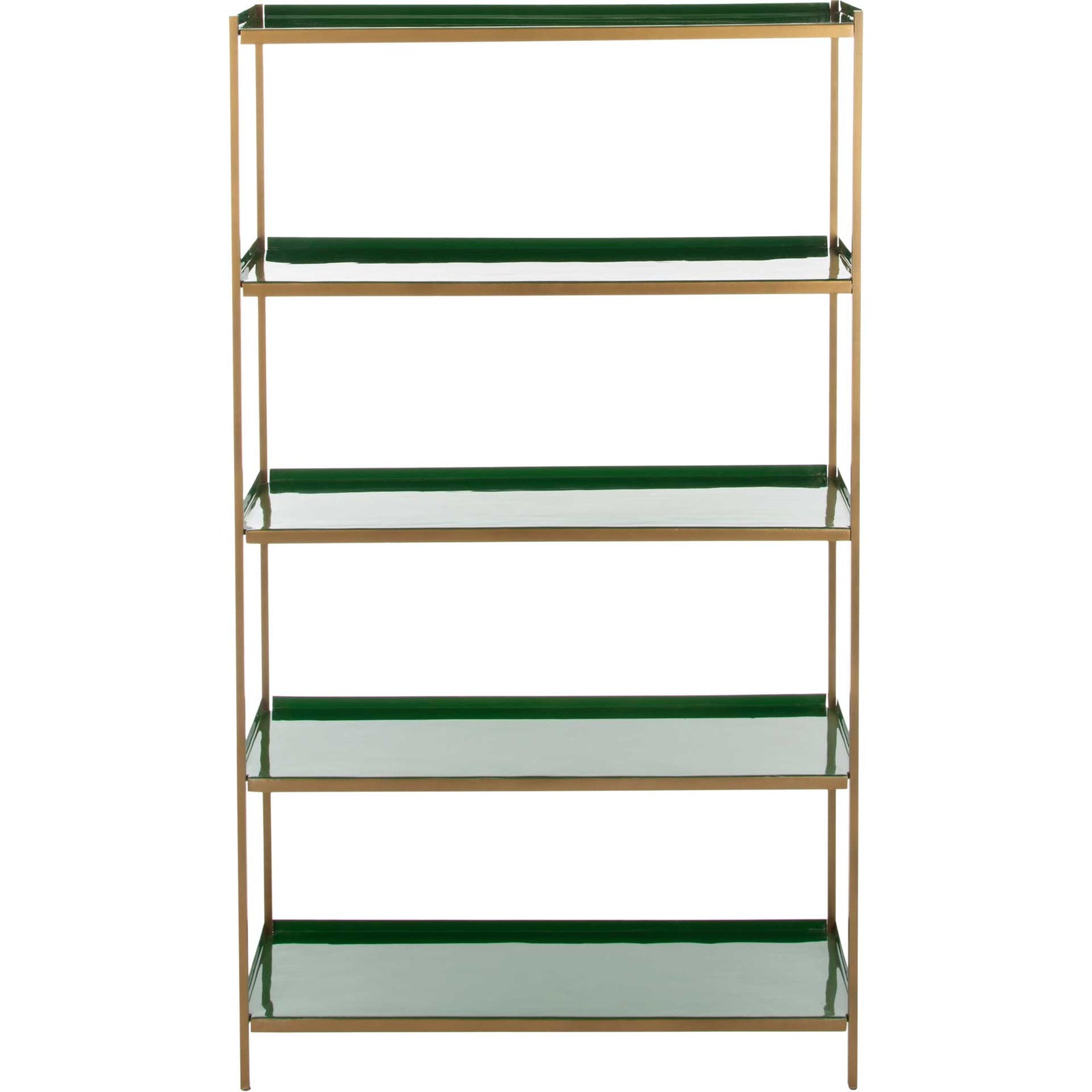 Judson 5 Tier Etagere Green/Brass