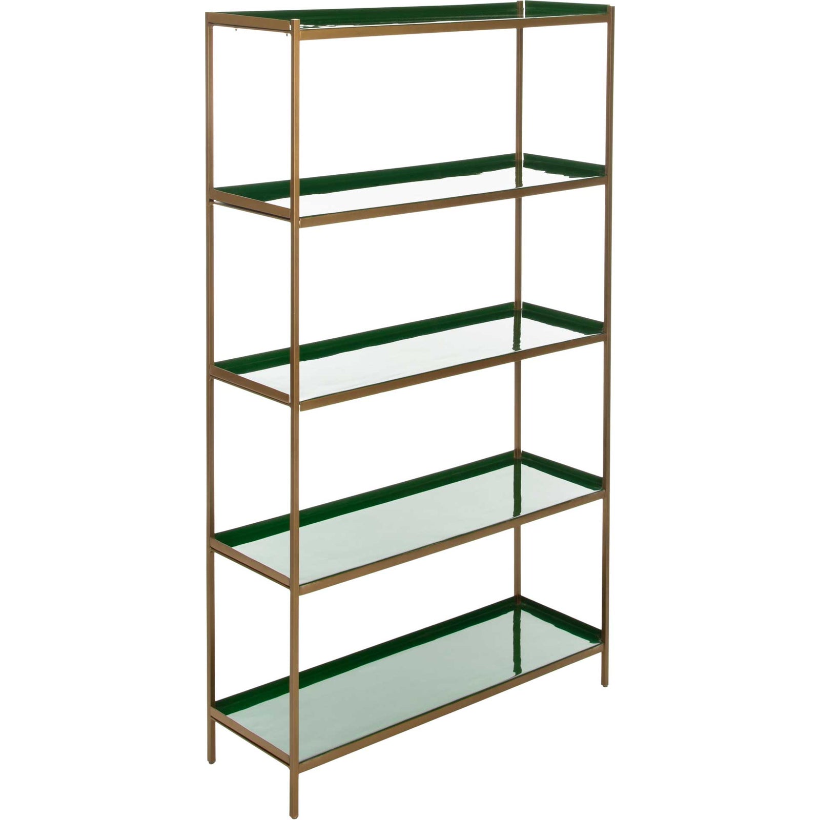 Judson 5 Tier Etagere Green/Brass