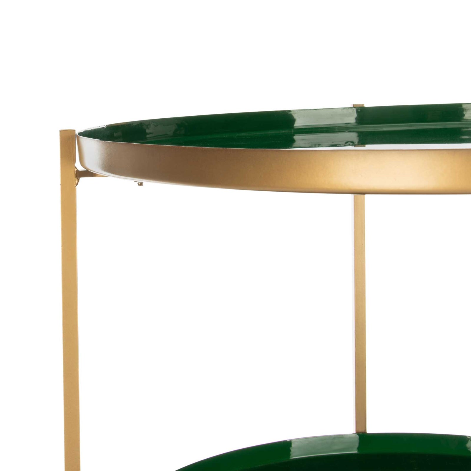 Tiana Round 5 Tier Etagere Hunter Green/Brass