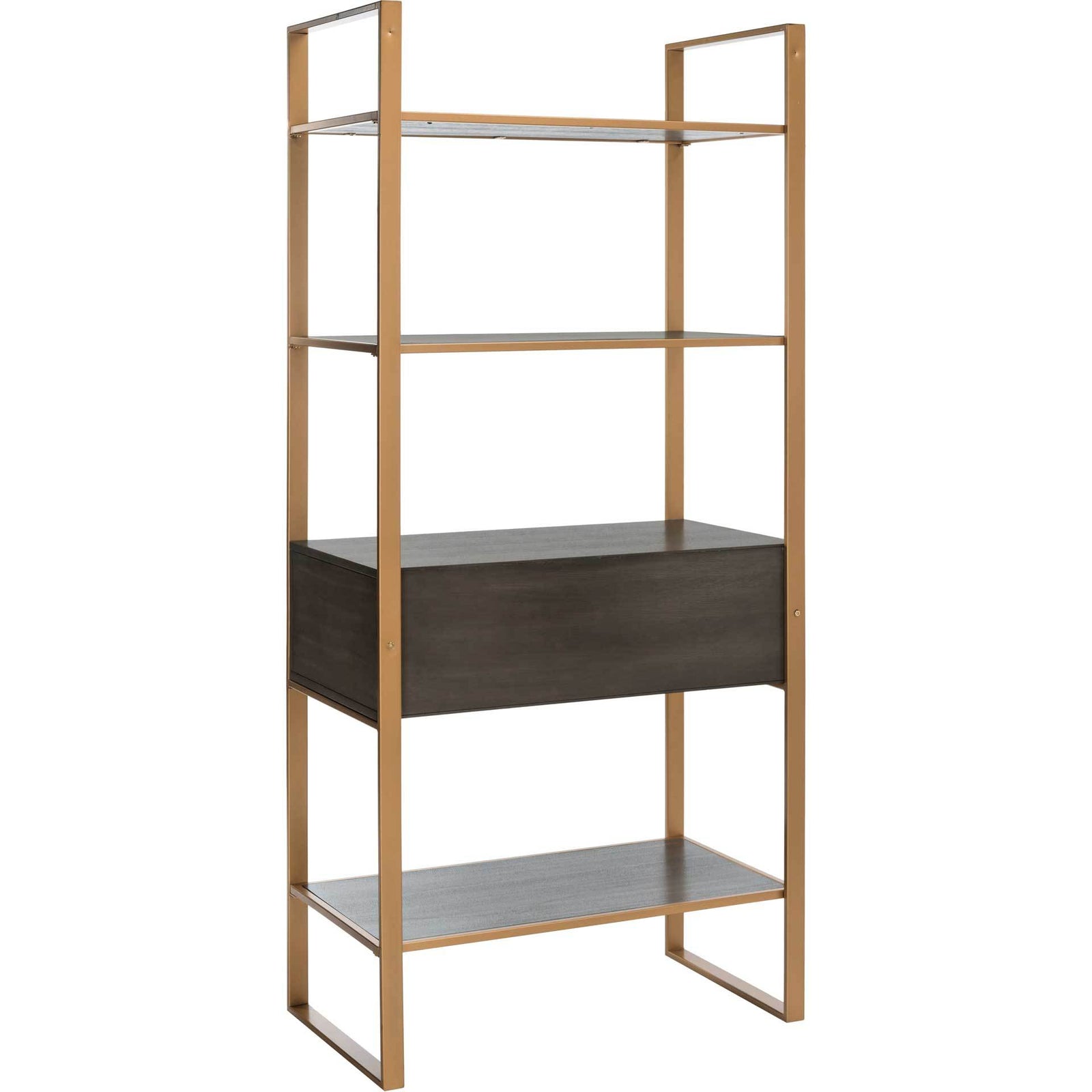Skadi 4 Tier 1 Drawer Etagere Gold/Gray Oak