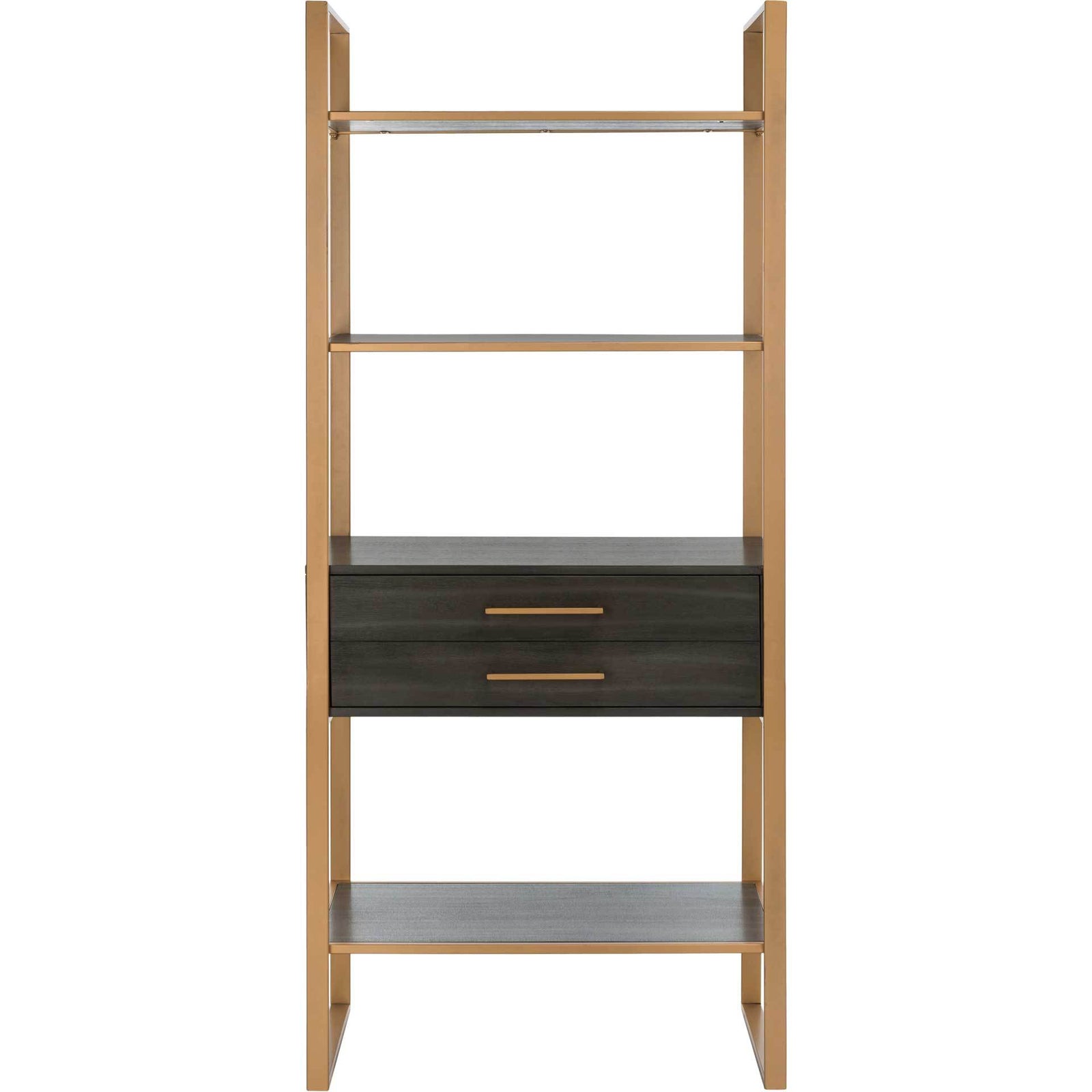 Skadi 4 Tier 1 Drawer Etagere Gold/Gray Oak