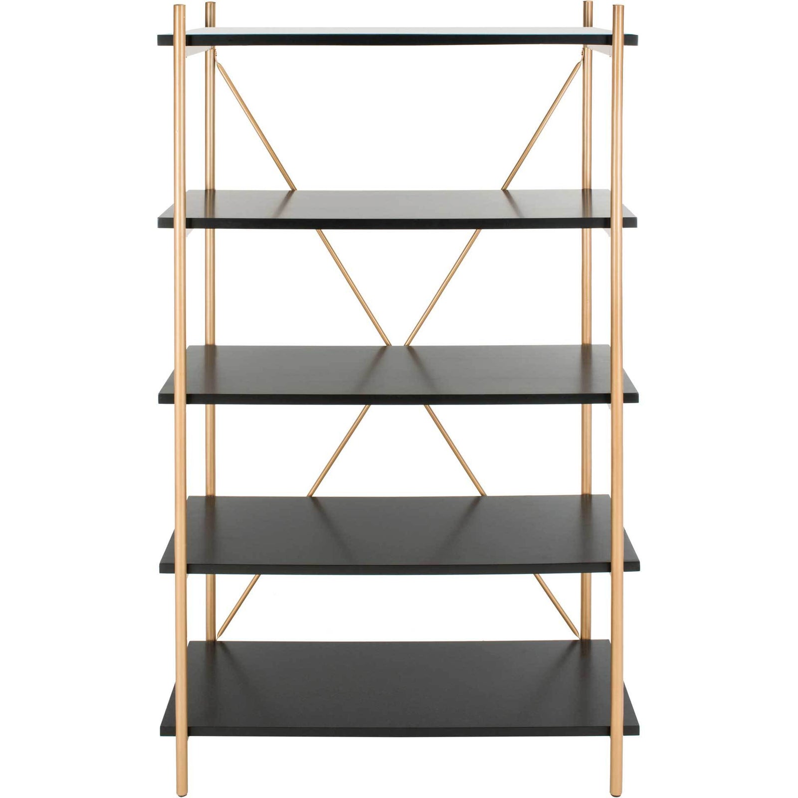 Ridge 5 Tier Etagere Gold Liquid/Black