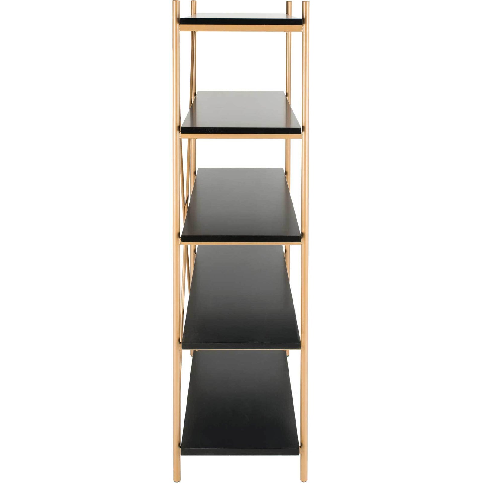 Ridge 5 Tier Etagere Gold Liquid/Black