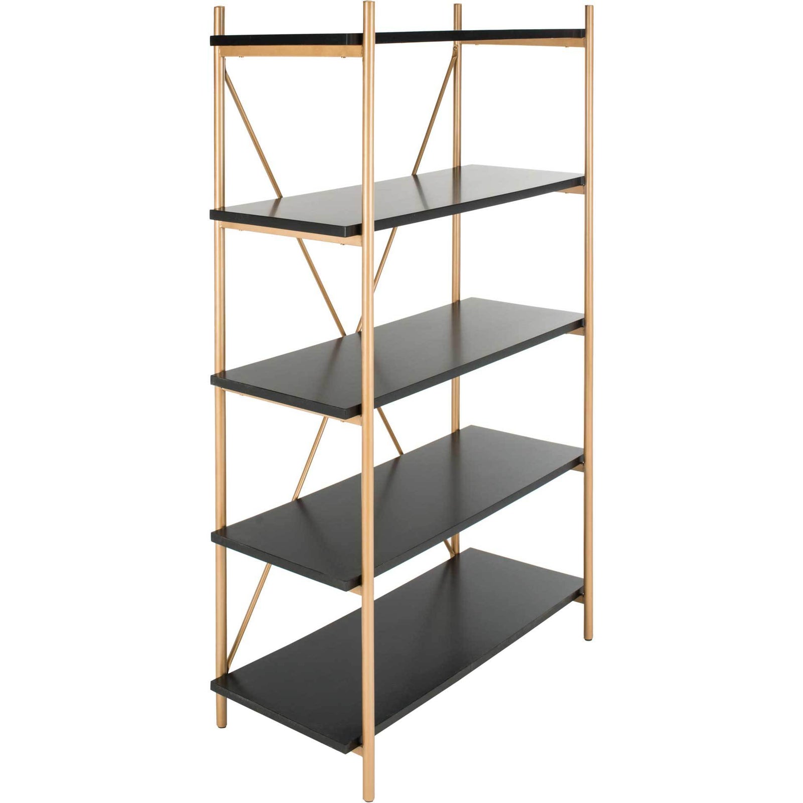 Ridge 5 Tier Etagere Gold Liquid/Black