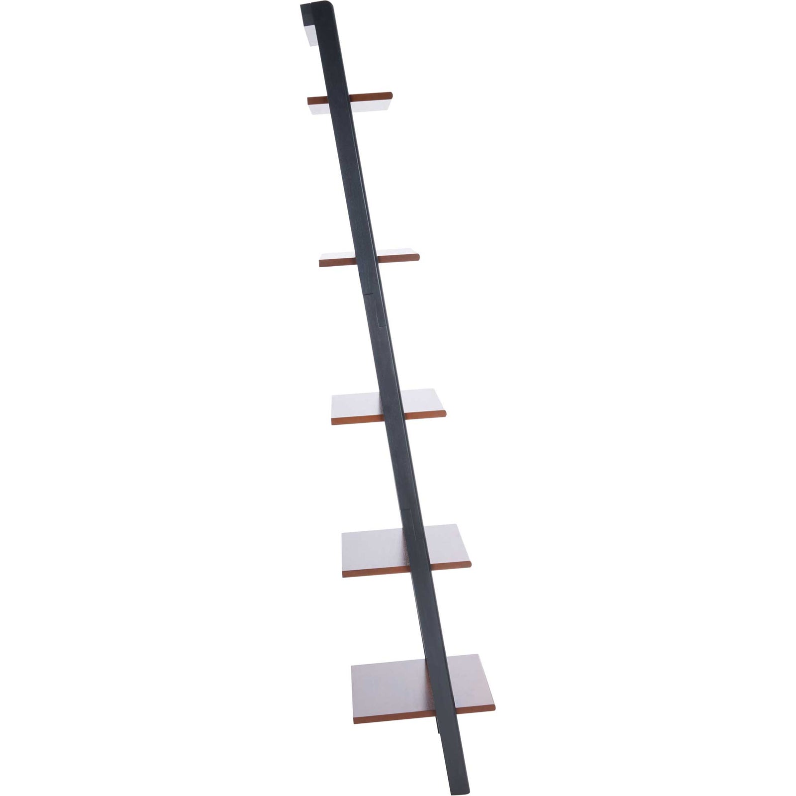 Albina 5 Tier Leaning Etagere Honey Brown/Charcoal