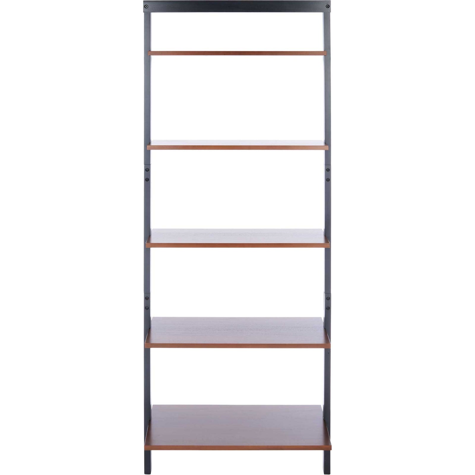 Cuallea 5 Tier Leaning Etagere Honey Brown/Charcoal