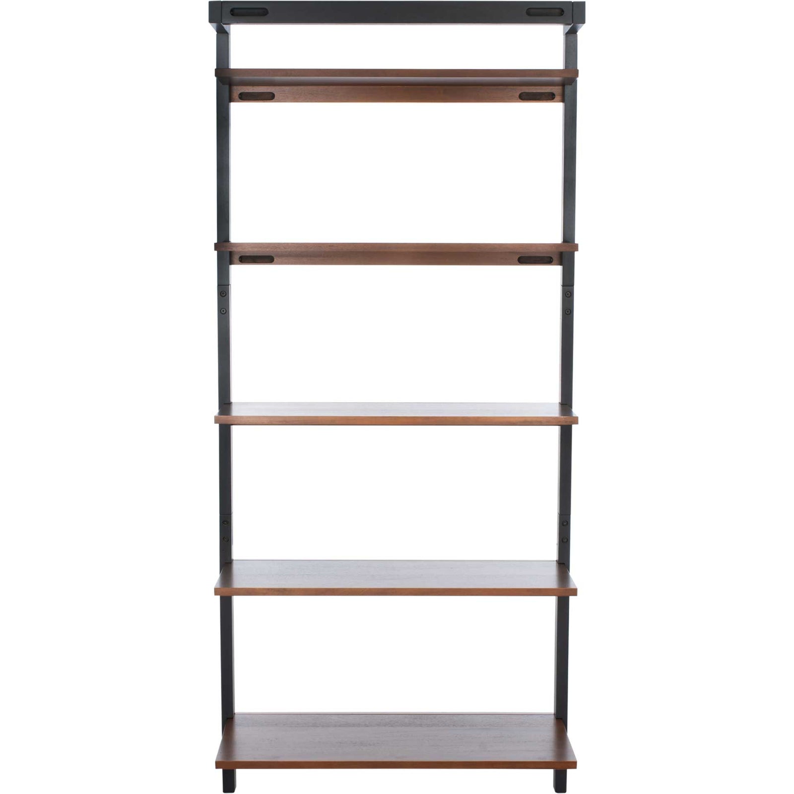 Belami 5 Tier Leaning Etagere Honey Brown/Charcoal