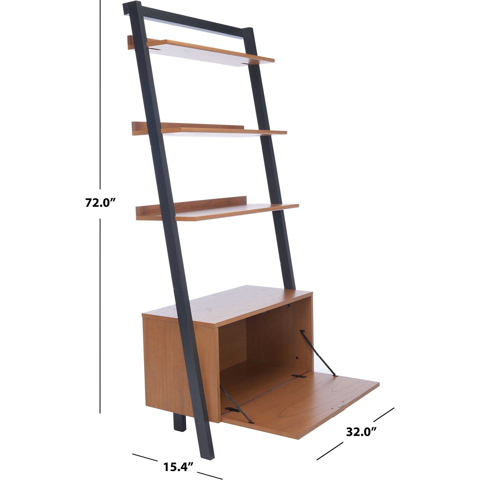 Vladan 3 Shelf 1 Door Etagere Natural/Charcoal