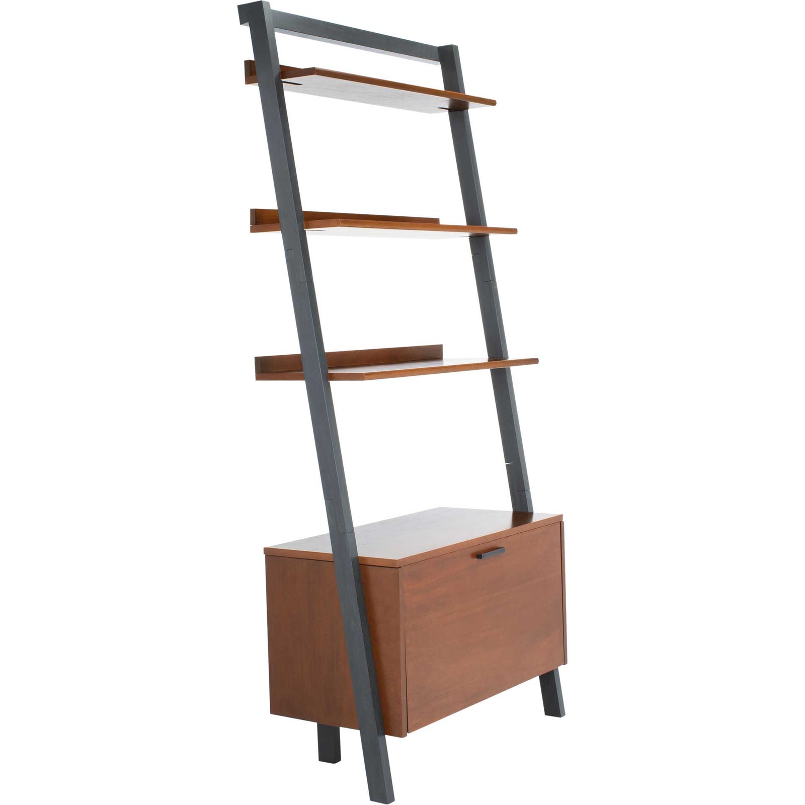 Vladan 3 Shelf 1 Door Etagere Honey Brown/Charcoal