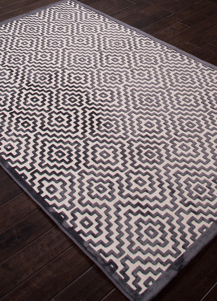 Fables Joyous Light Gray/Plum Kitten Area Rug