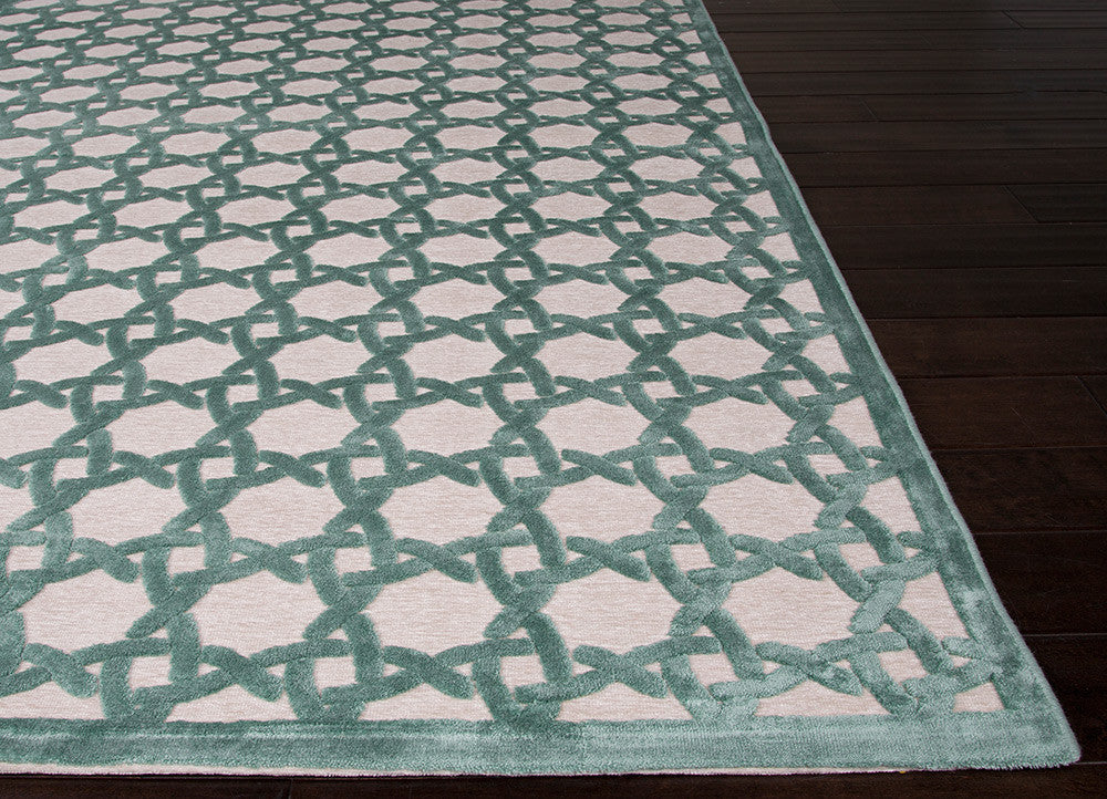 Fables Trella Light Gray/Beryl Green Area Rug