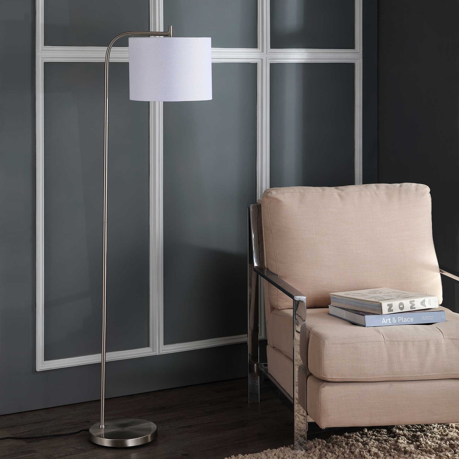 Raelyn Floor Lamp Nickel