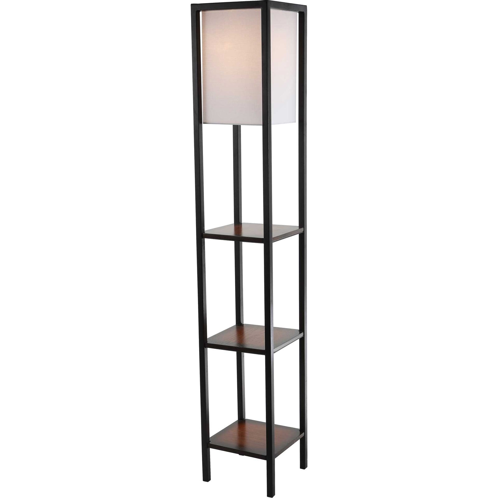 Riley Shelf Floor Lamp Cherry/Black