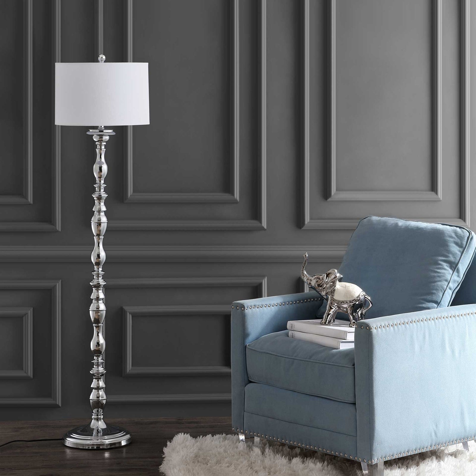 Wilhelmina Floor Lamp Chrome
