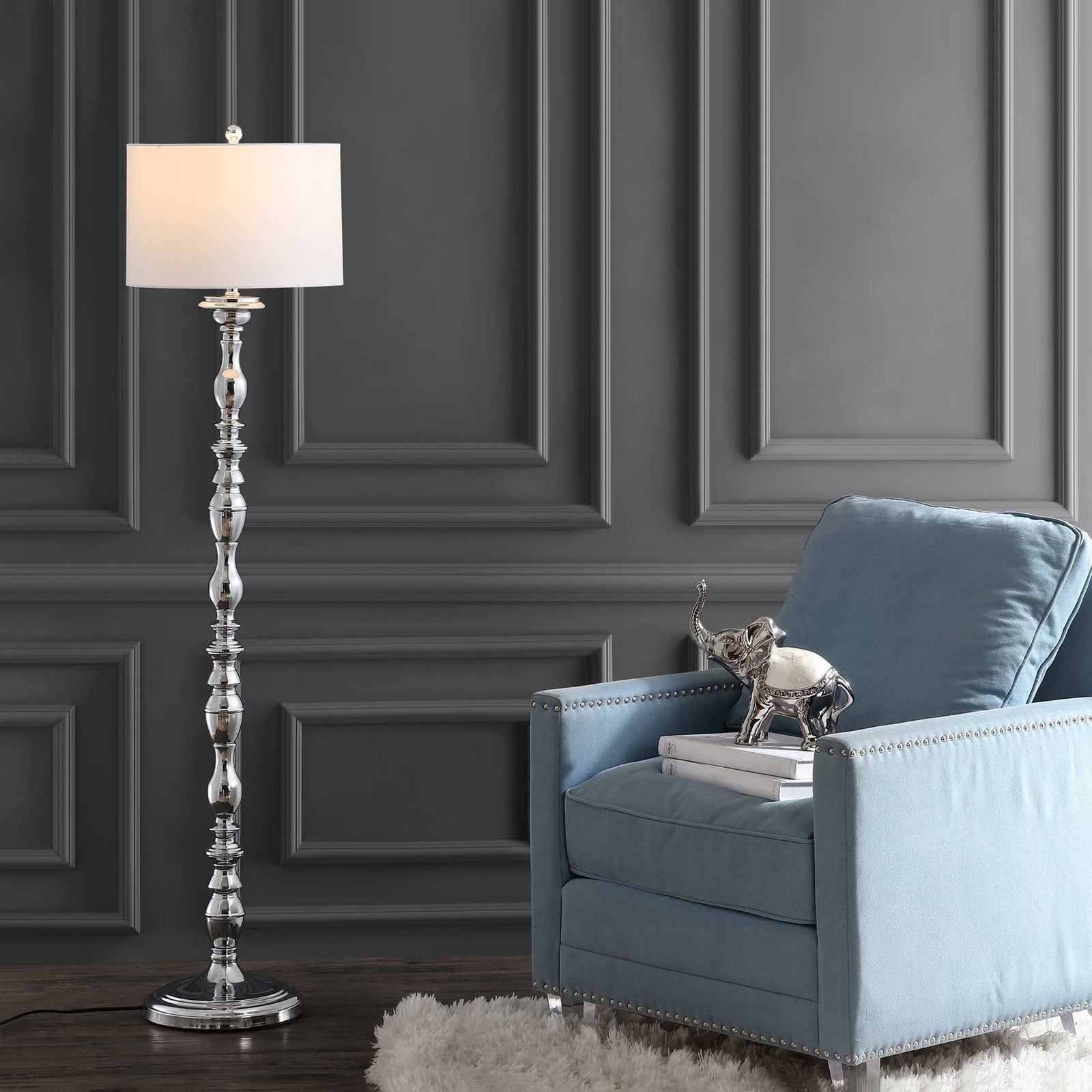 Wilhelmina Floor Lamp Chrome