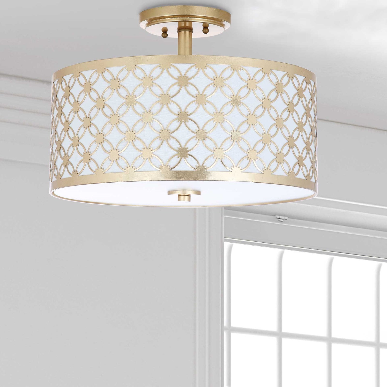 Huntley 3 Light Gold Flush Mount Gold