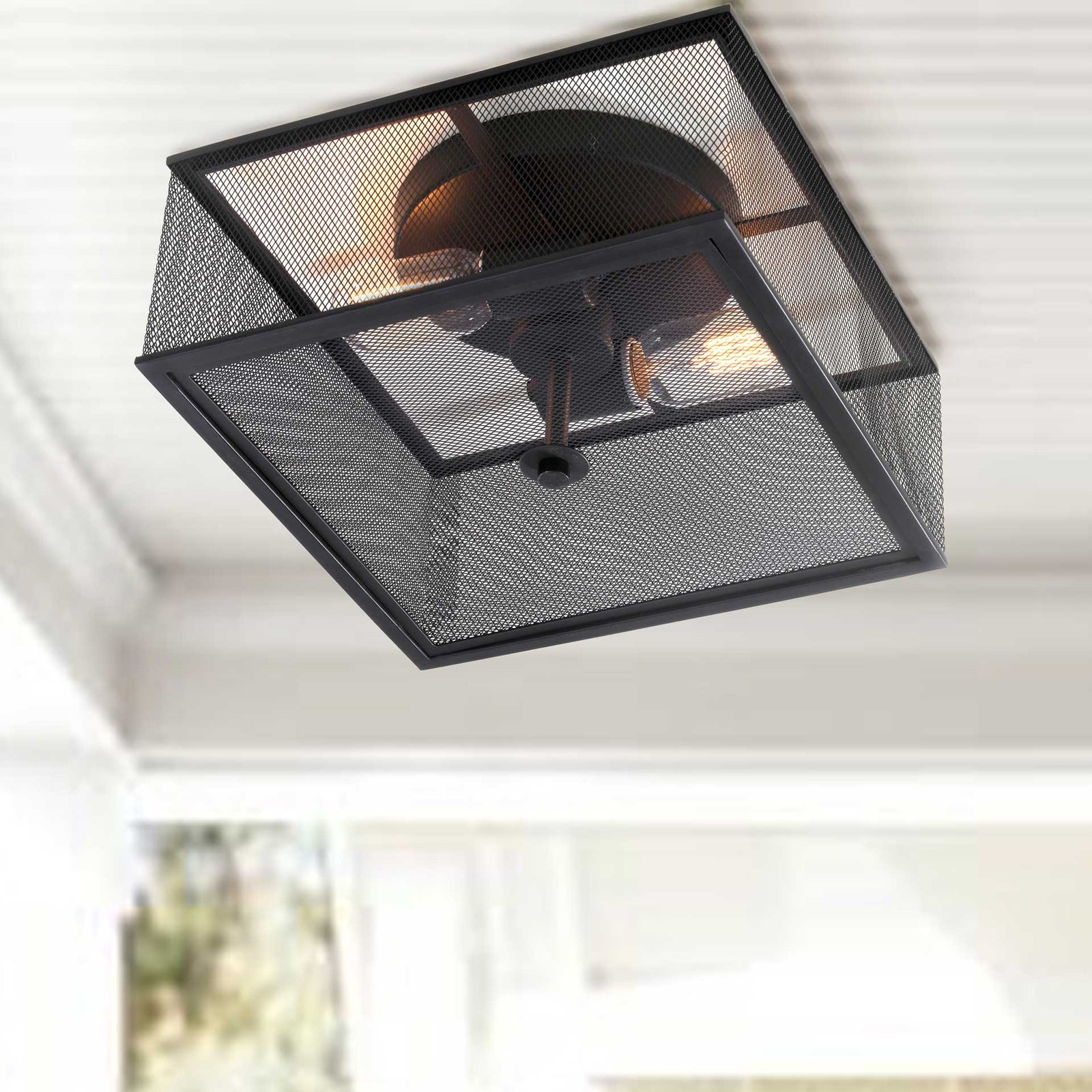 Hacienda Flush Mount Black
