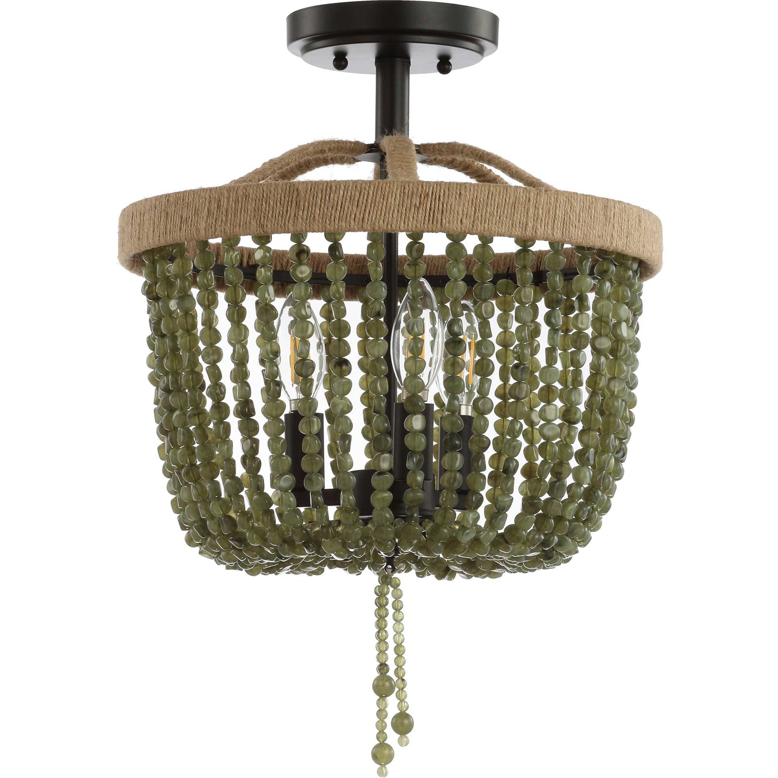 Daveed Flush Mount Green/Black