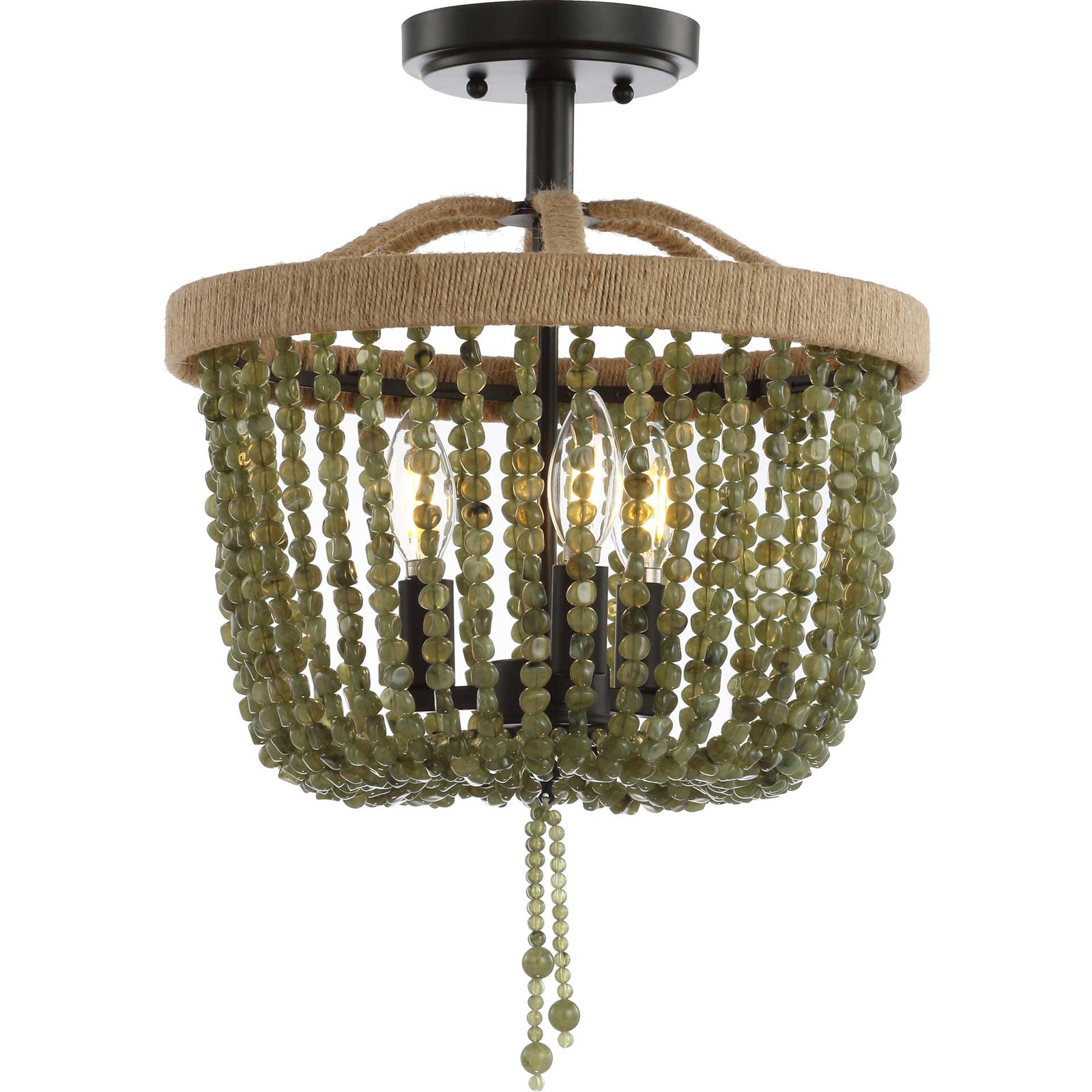 Daveed Flush Mount Green/Black