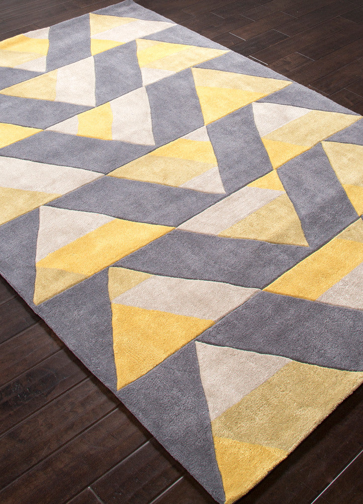 Fusion Angular Gray/Yellow Area Rug