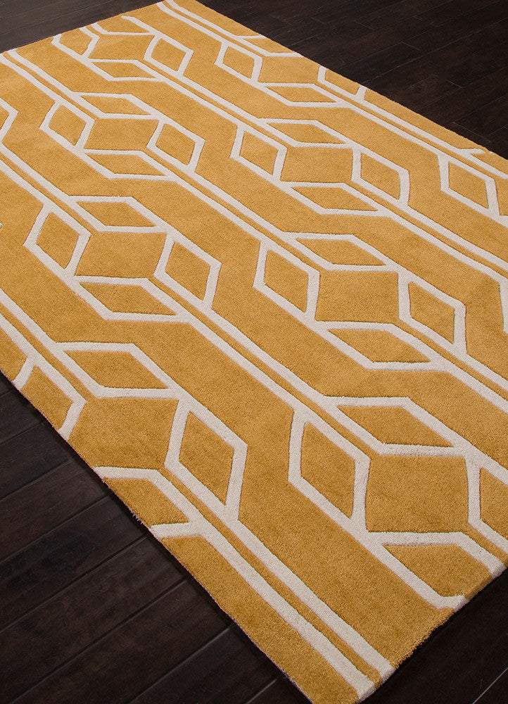 Fusion Brant Ocre/White Asparagus Area Rug