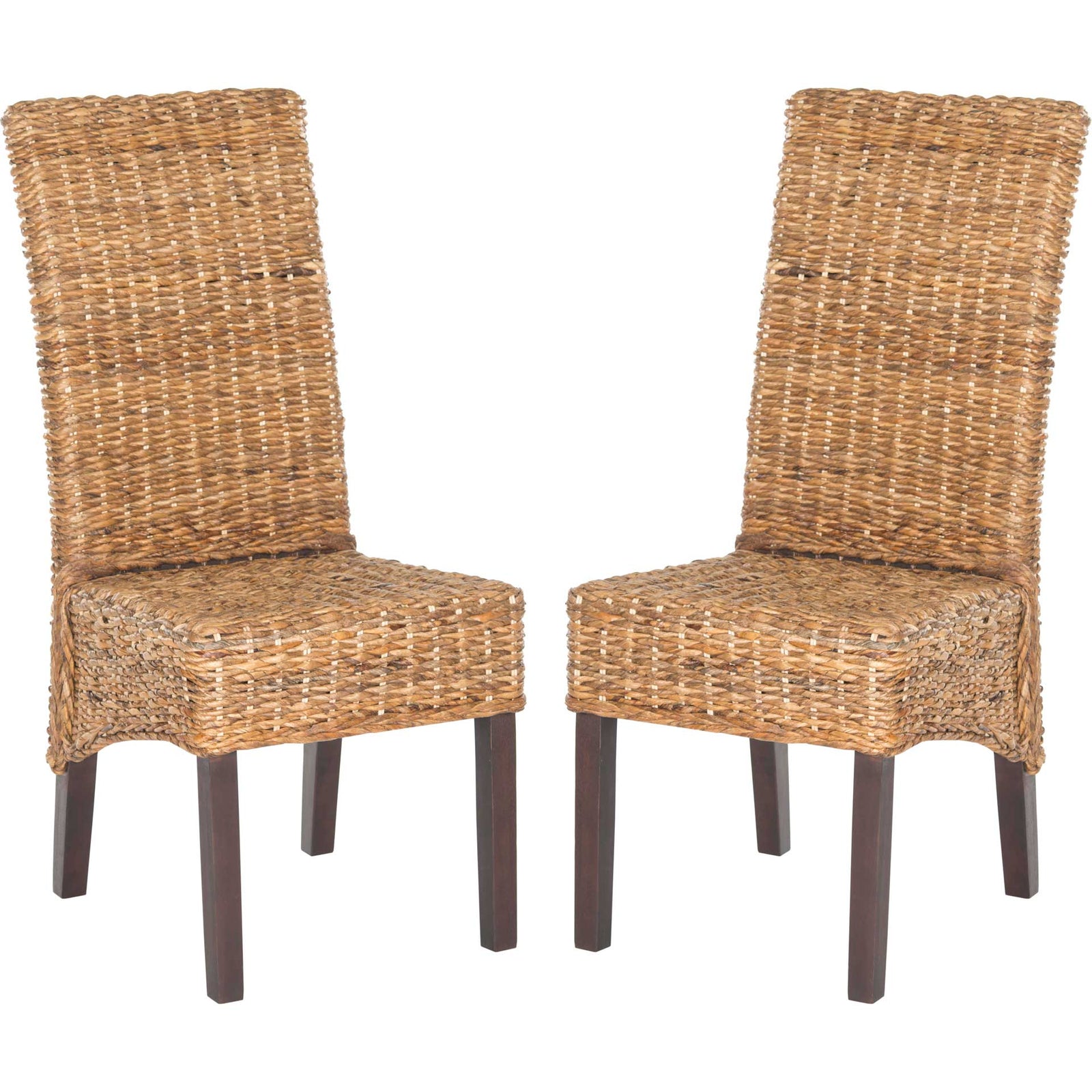 Bahati Side Chair Natural/Dark Brown (Set of 2)