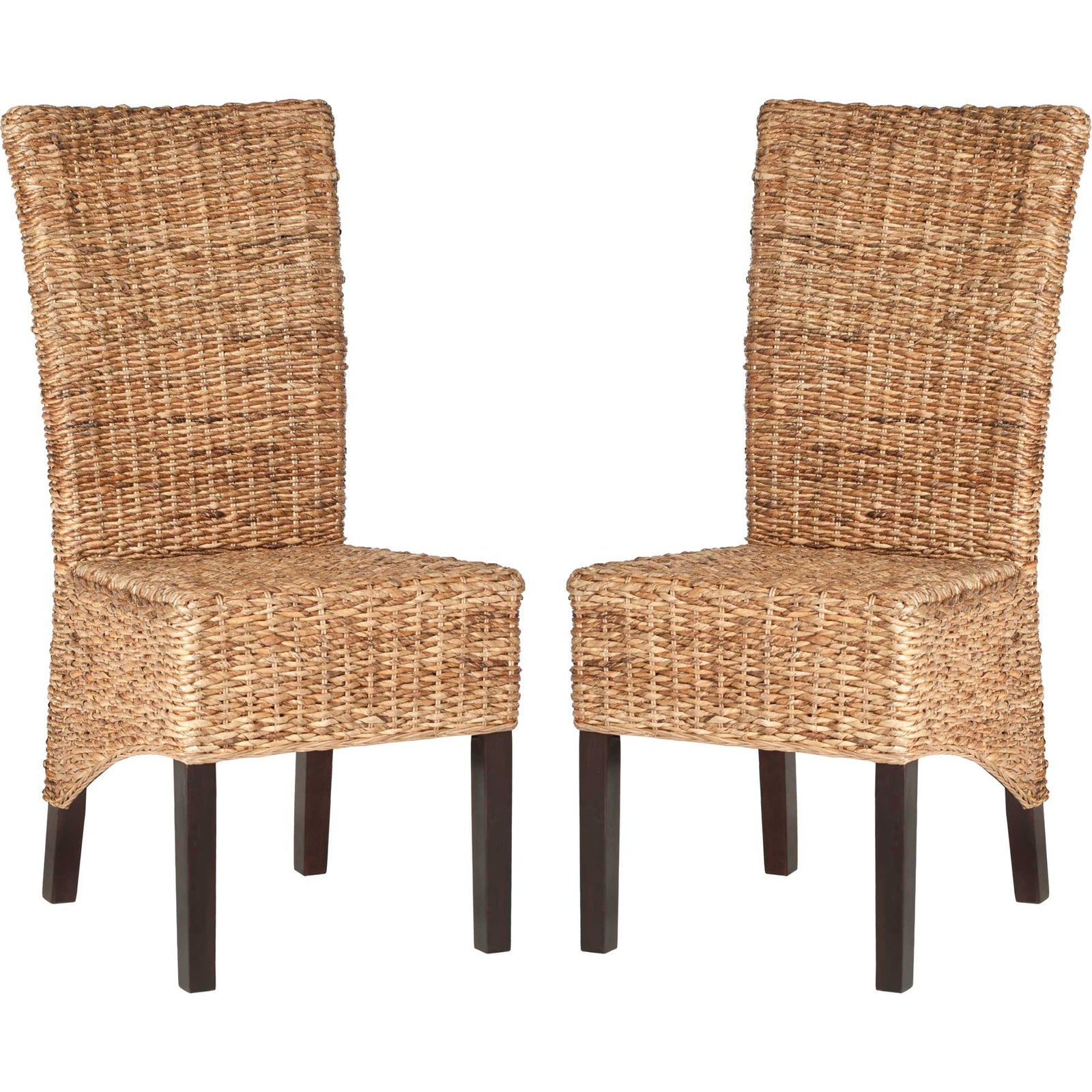 Kisii Rattan Side Chair Natural/Dark Brown (Set of 2)