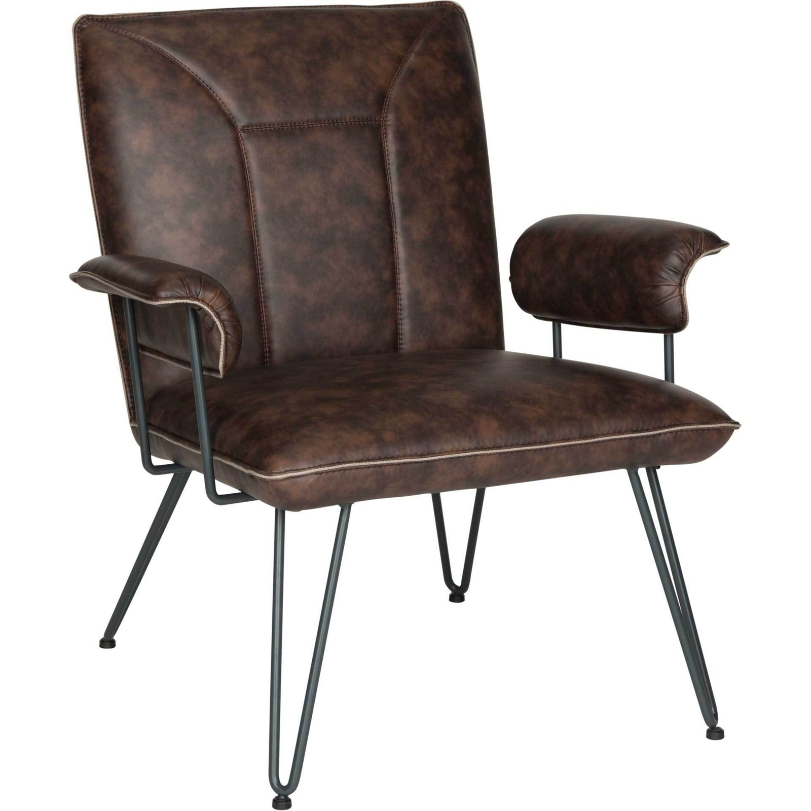 Jonah Leather Arm Chair Antique Brown