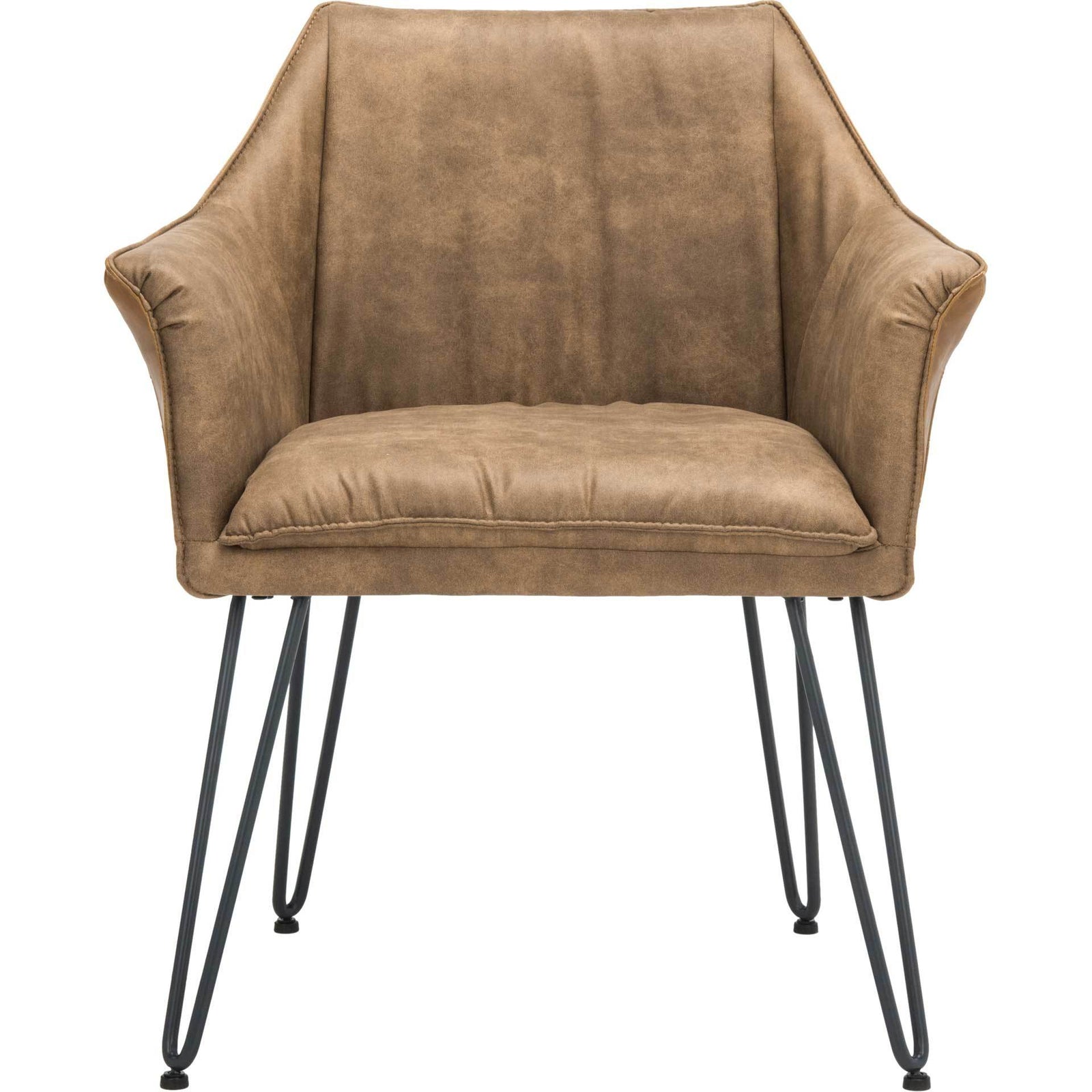 Esabella Leather Dining Chair Light Brown (Set of 2)