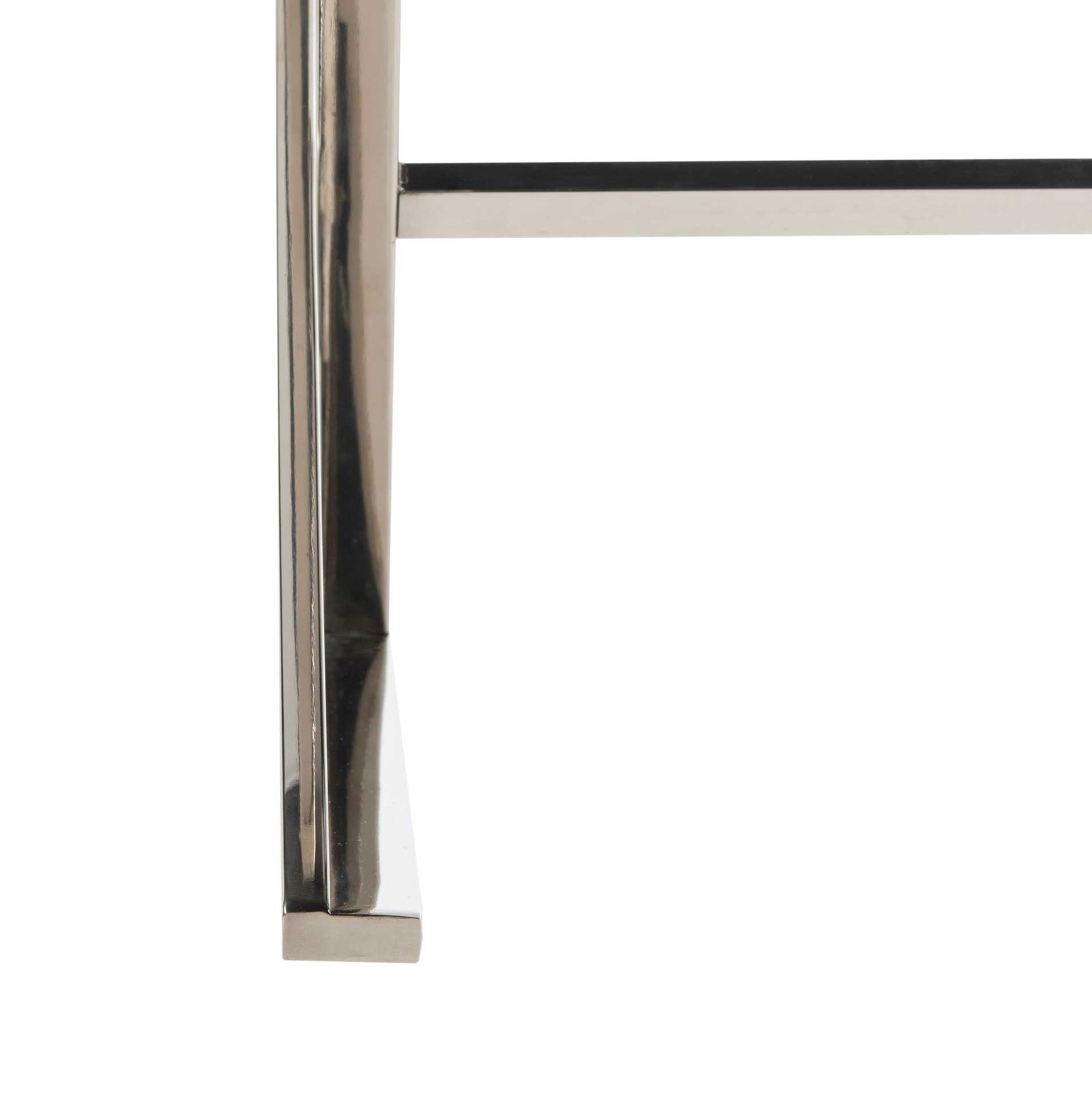 Mingle Ottoman Black/Chrome