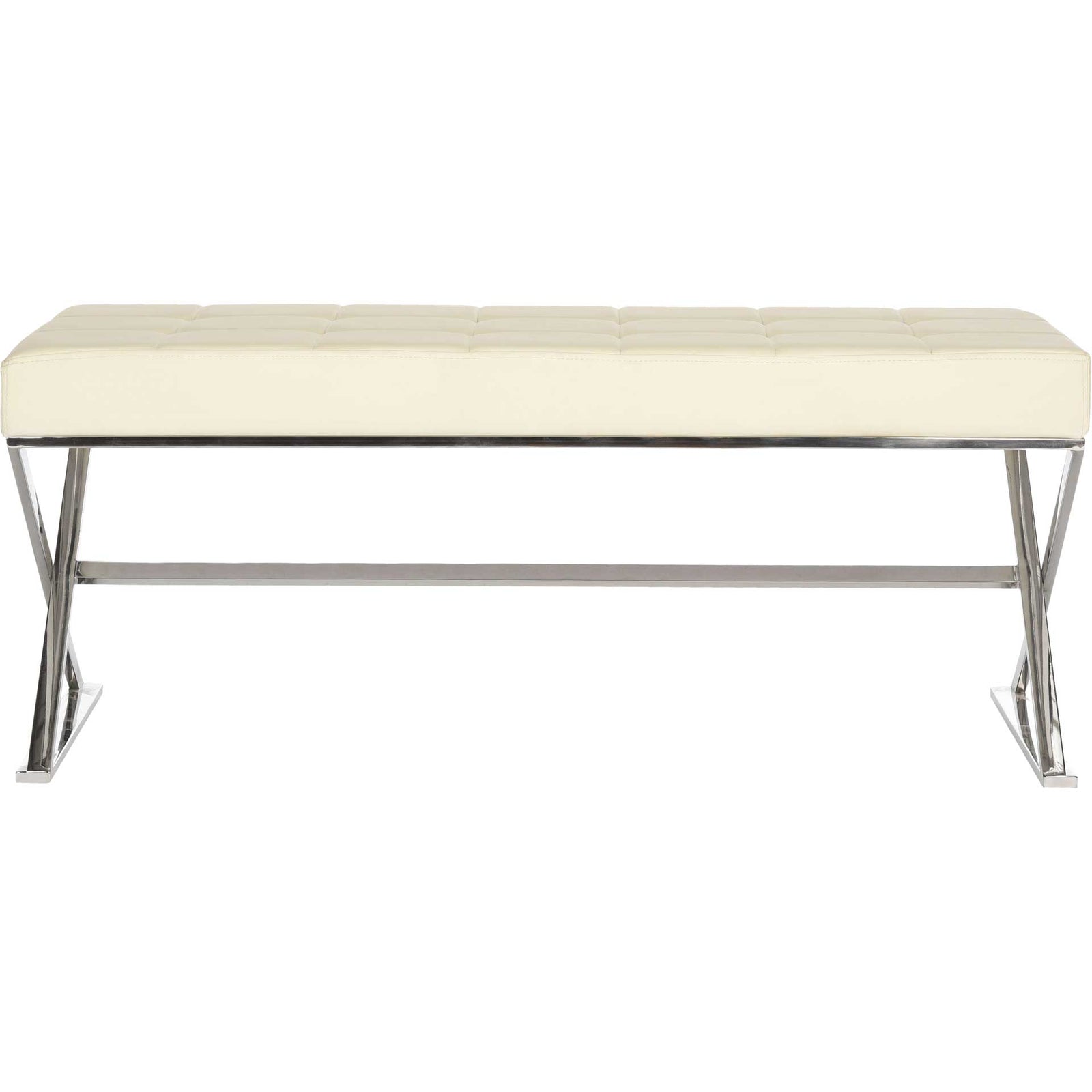 Mingle Bench Creme/Chrome