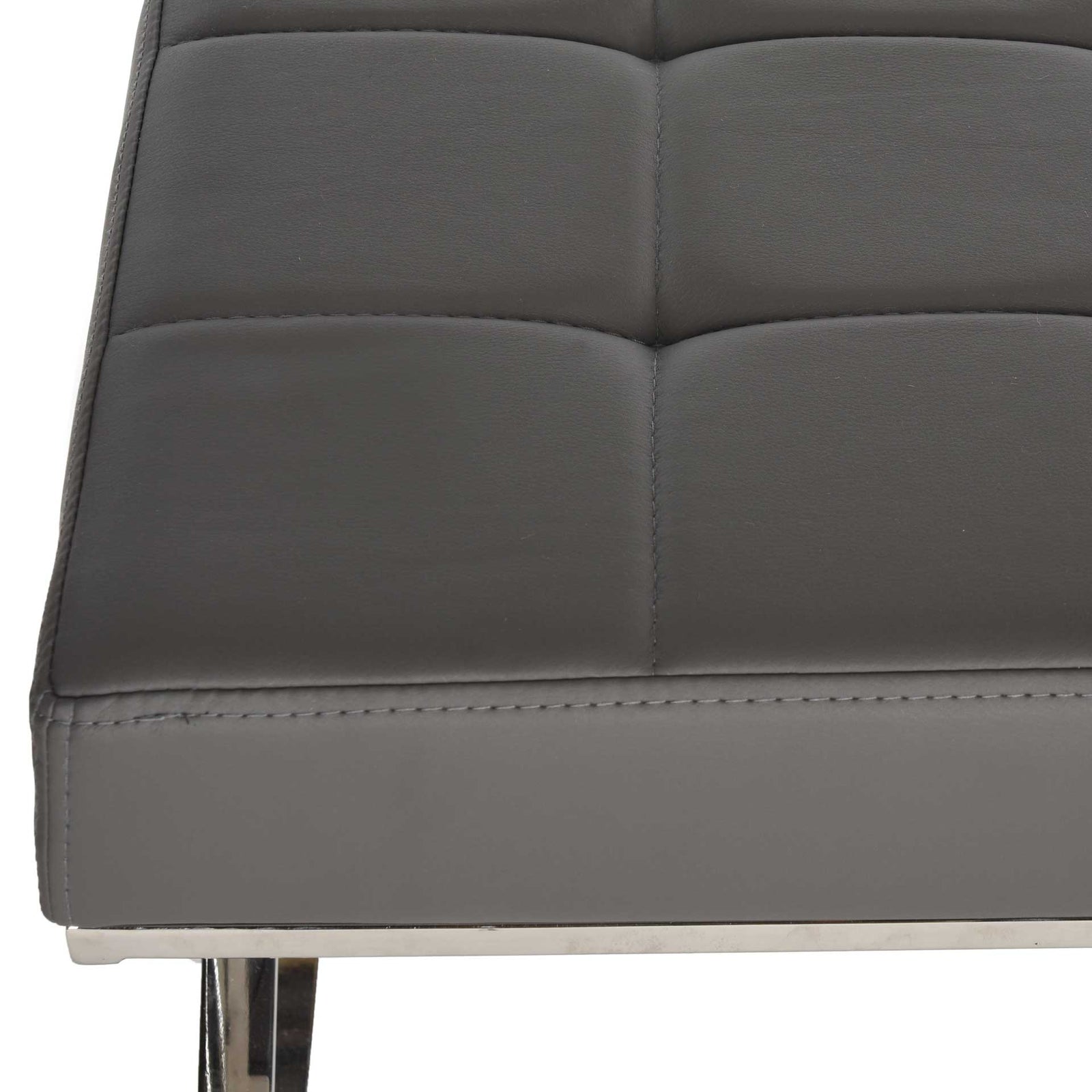 Mingle Bench Gray/Chrome