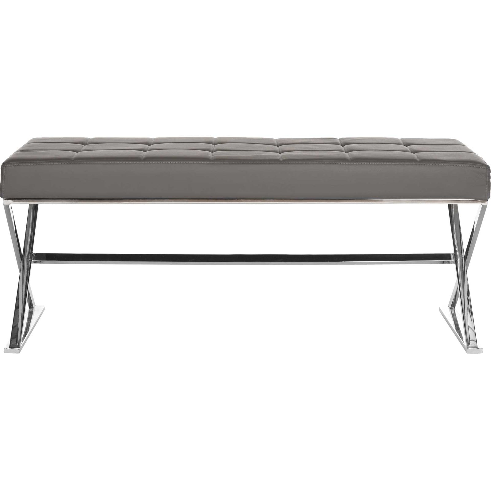 Mingle Bench Gray/Chrome