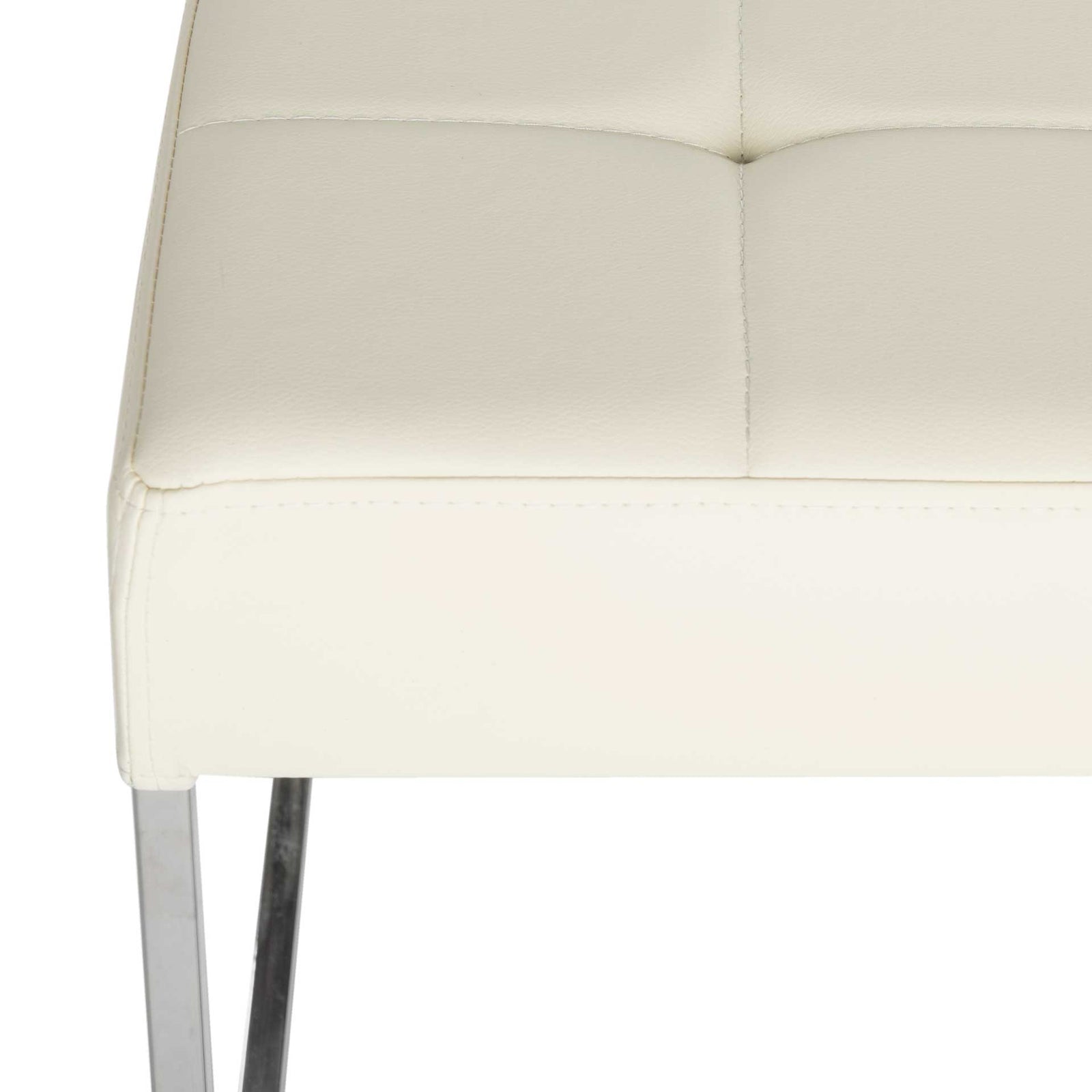 Roger Ottoman Creme/Chrome