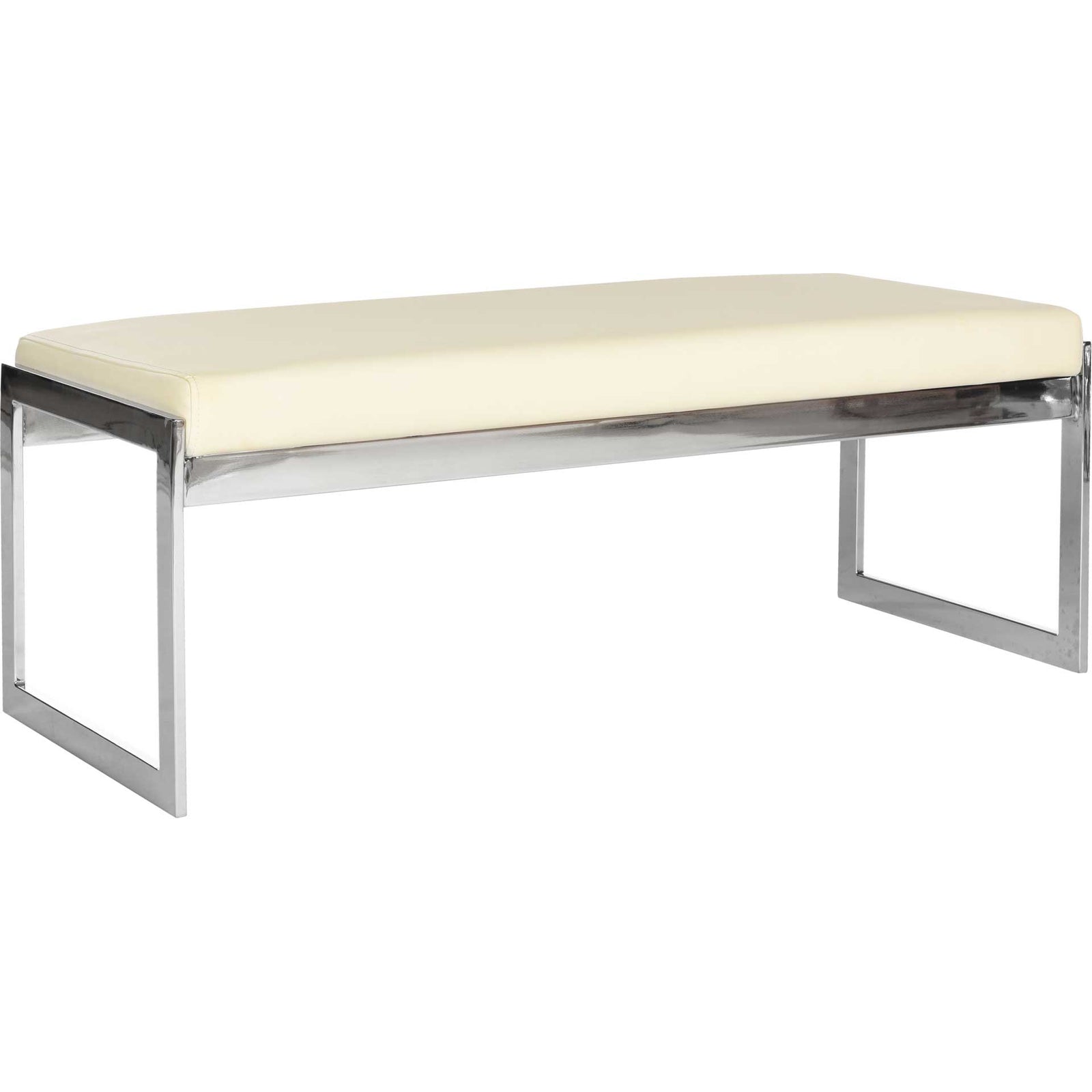 Kira Bench Creme/Chrome