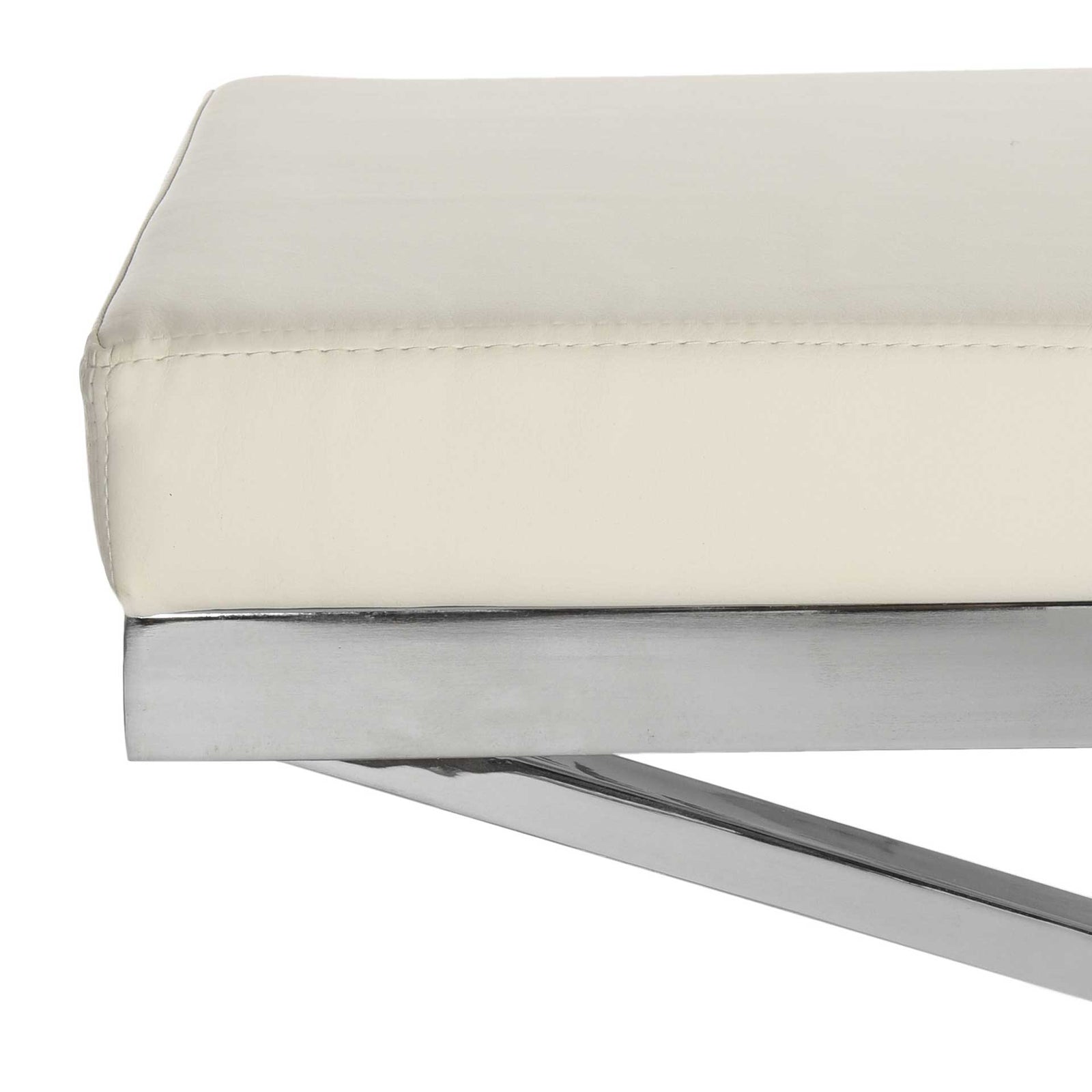 Achilles Bench White/Silver/Chrome